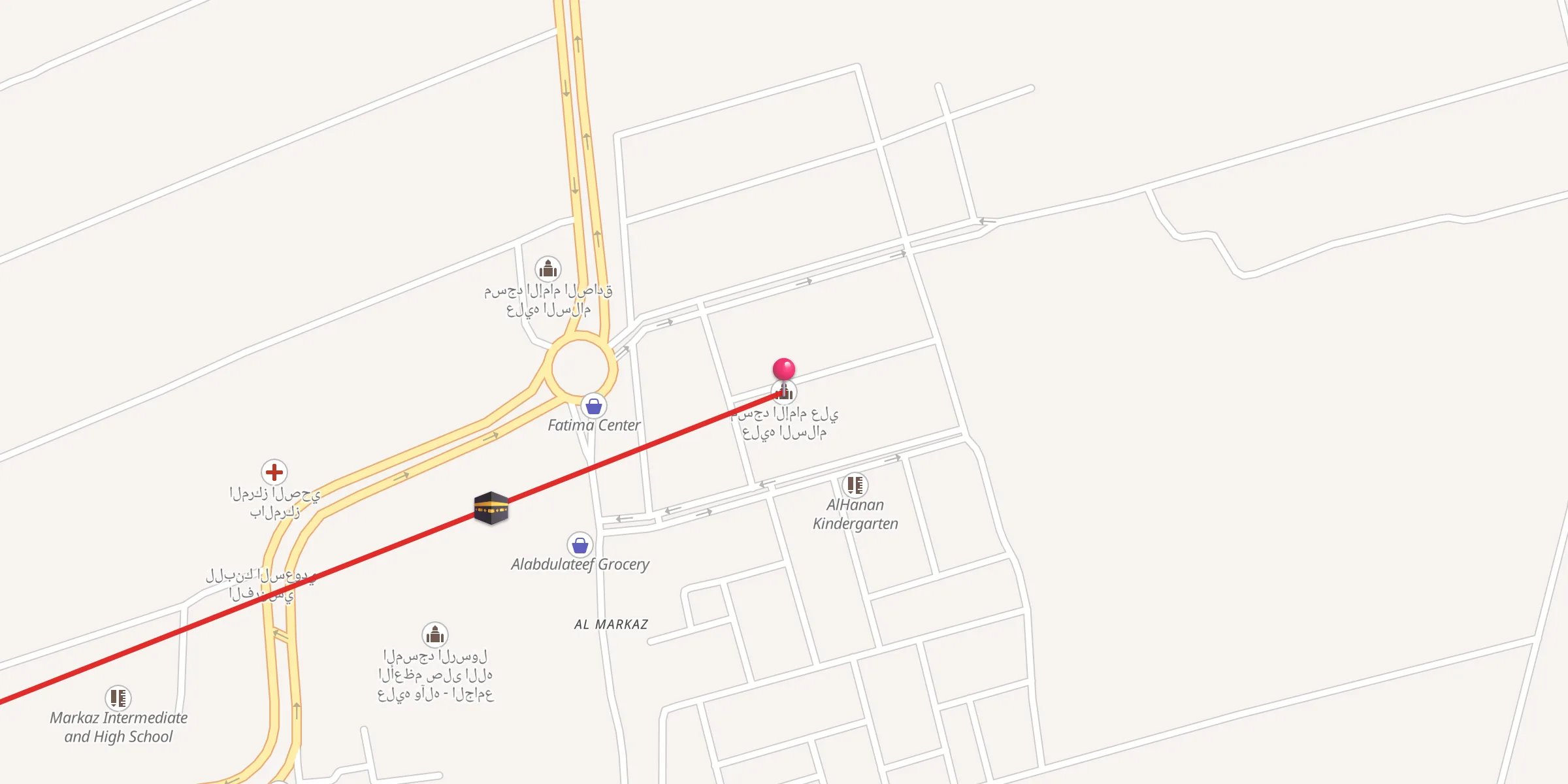 Carte de localisation : مسجد الإمام علي عليه السلام
