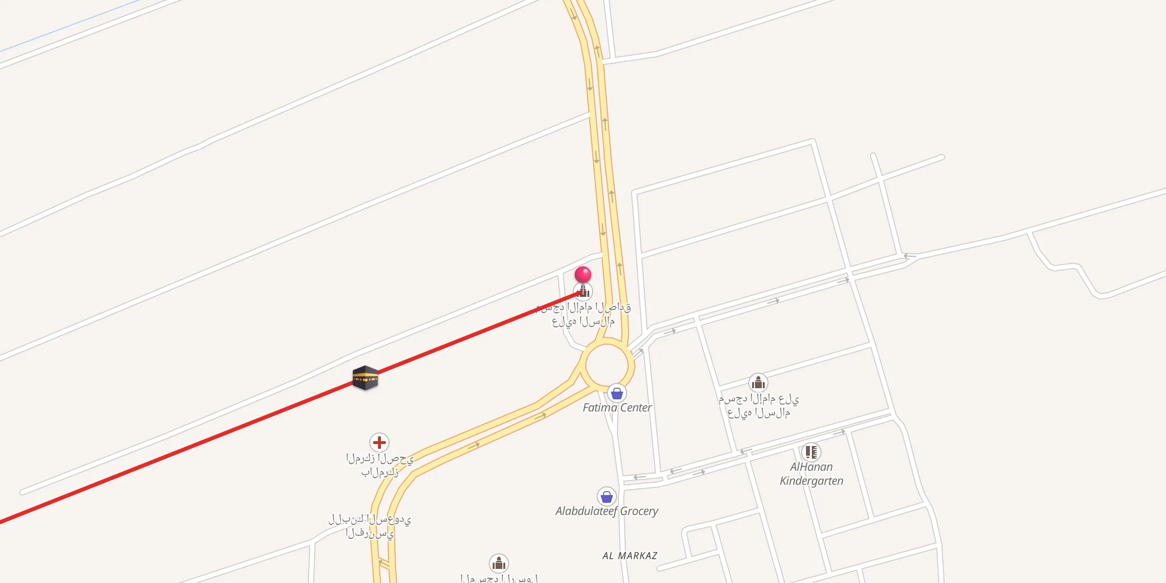 Carte de localisation : مسجد الإمام الصادق عليه السلام