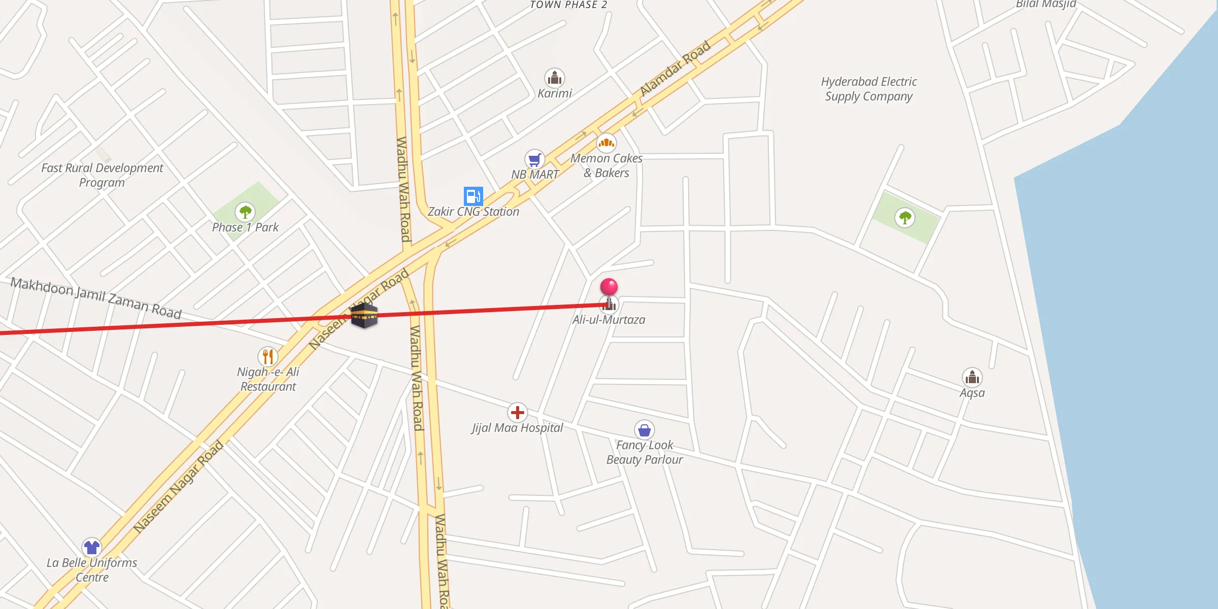 Carte de localisation : Ali-ul-Murtaza