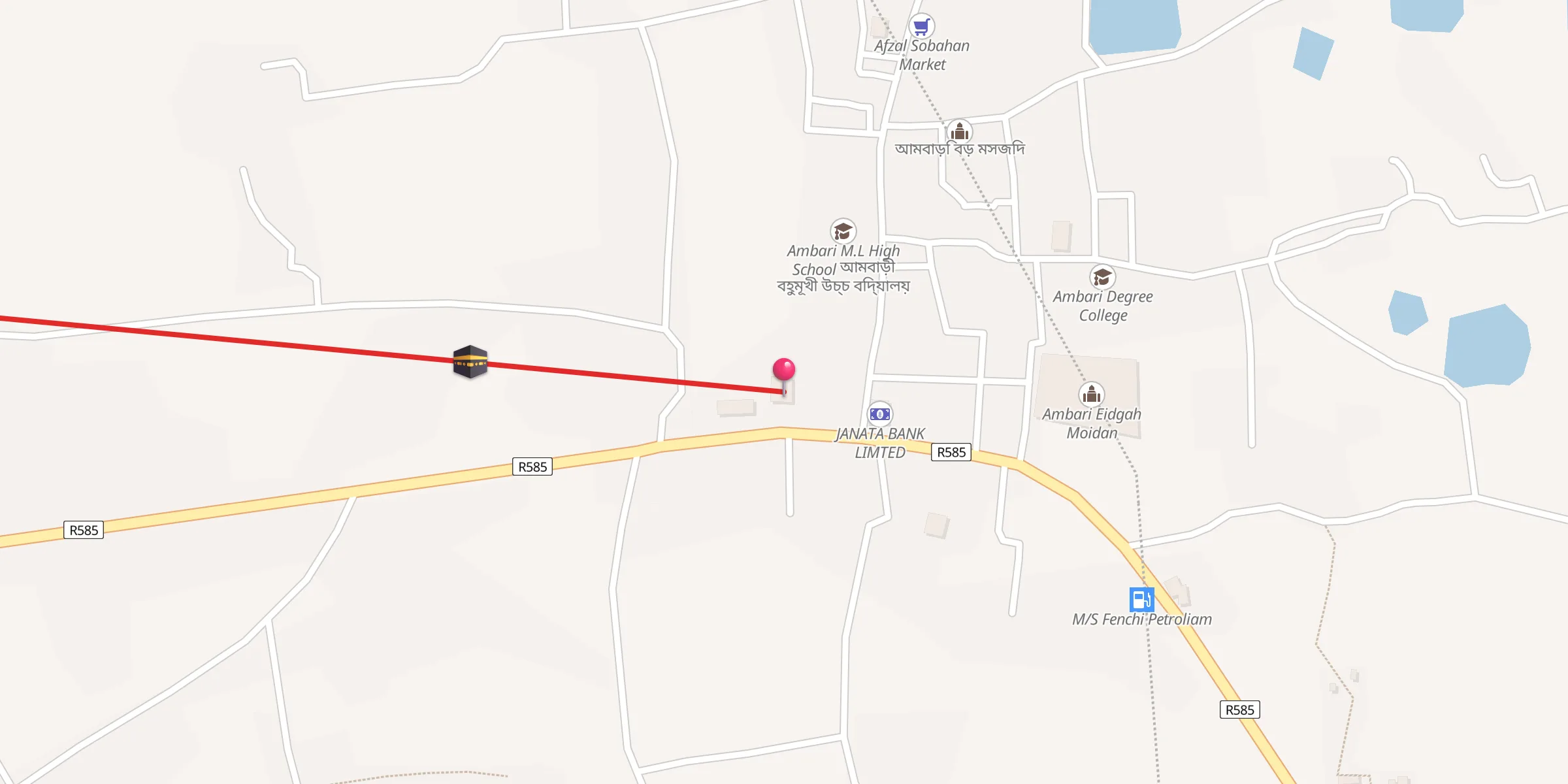 Carte de localisation : Ambari High School Jame Mosque