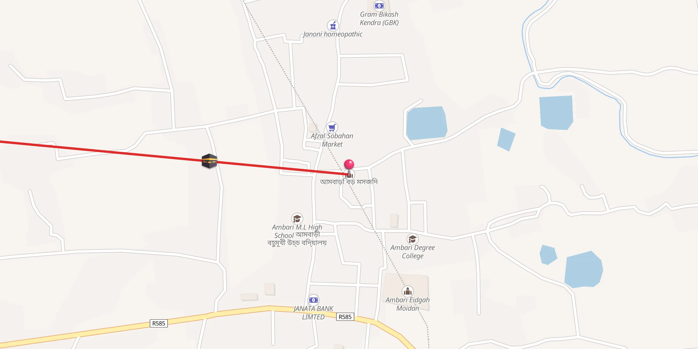 Carte de localisation : আমবাড়ি বড় মসজিদ