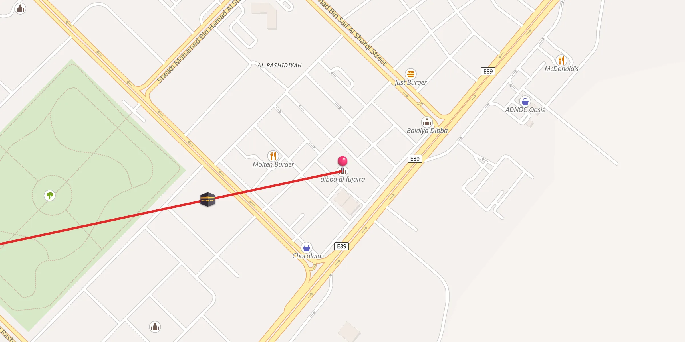 Carte de localisation : dibba al fujaira