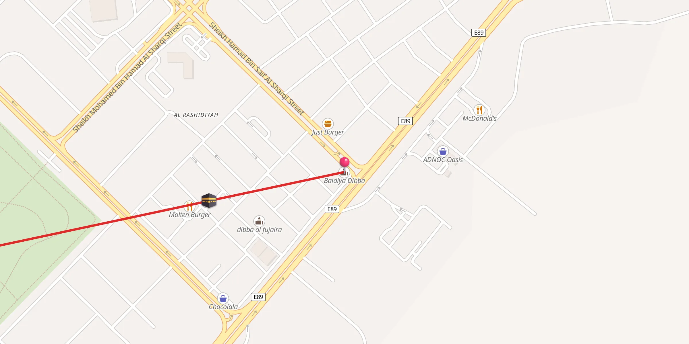 Carte de localisation : Baldiya Dibba