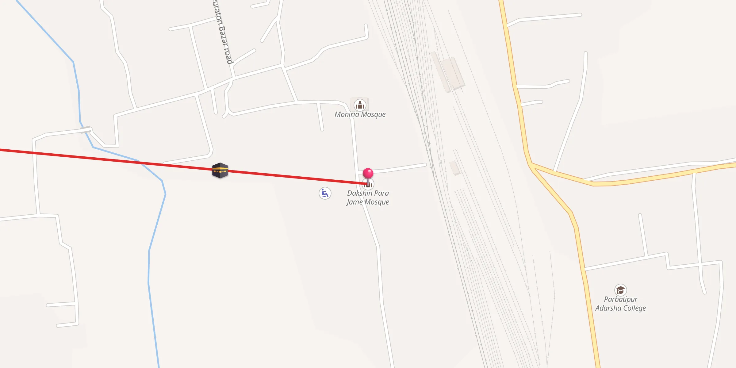 Carte de localisation : Dakshin Para Jame Mosque