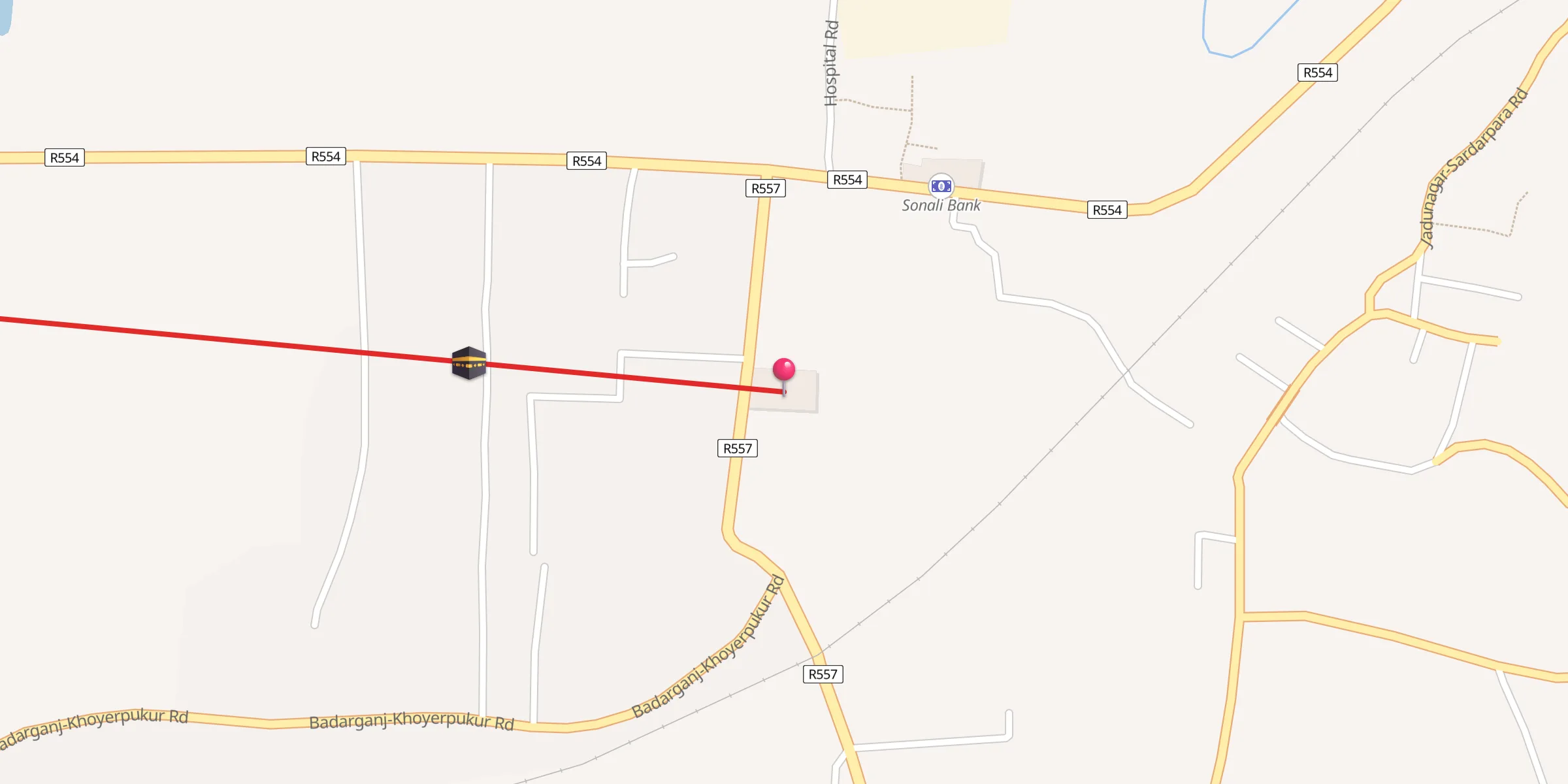 Carte de localisation : Badarganj Model Mosque and Islamic Cultural Center
