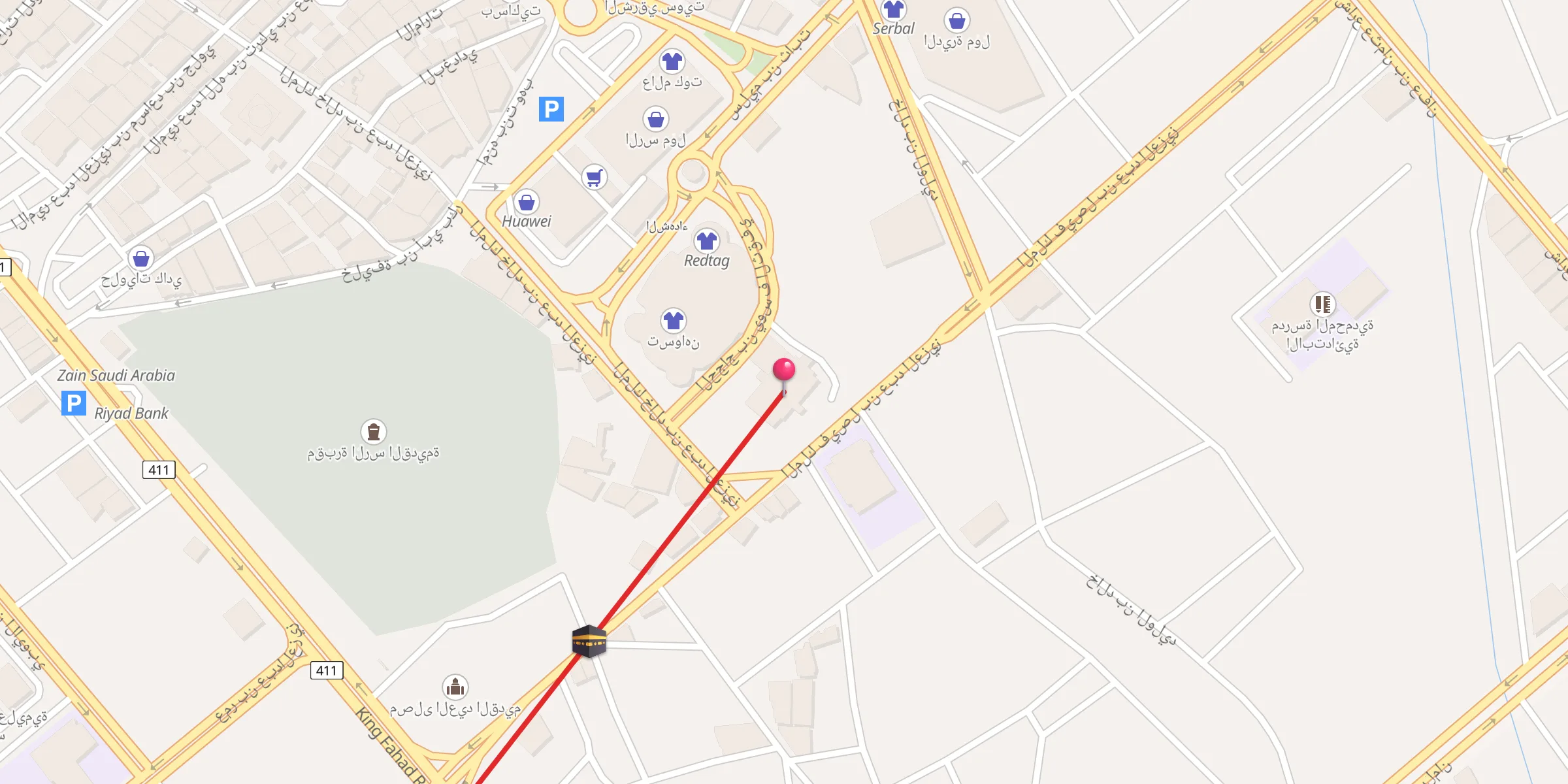Carte de localisation : جامع الشيخ صالح بن مطلق الحناكي