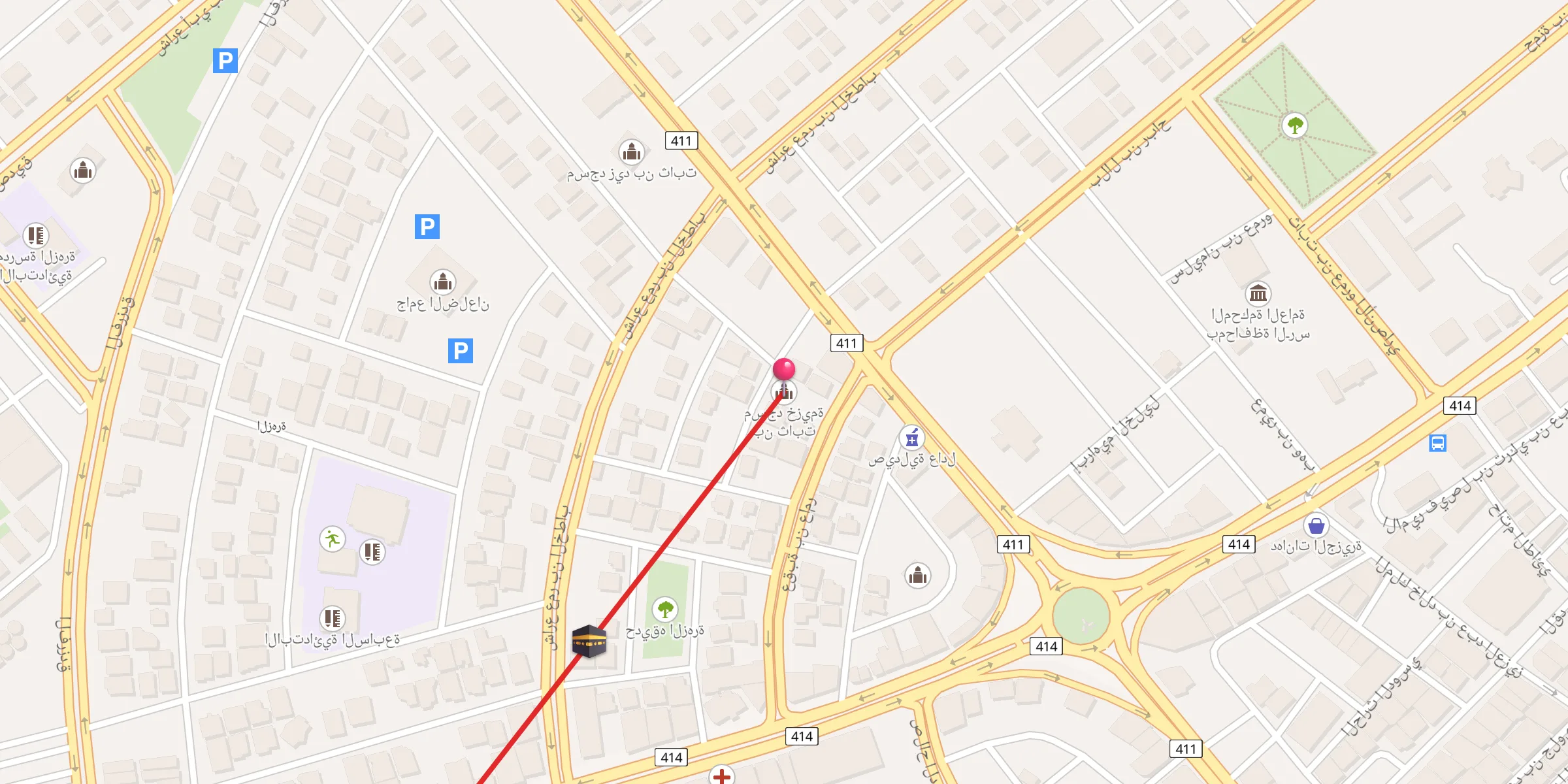Carte de localisation : مسجد خزيمة بن ثابت