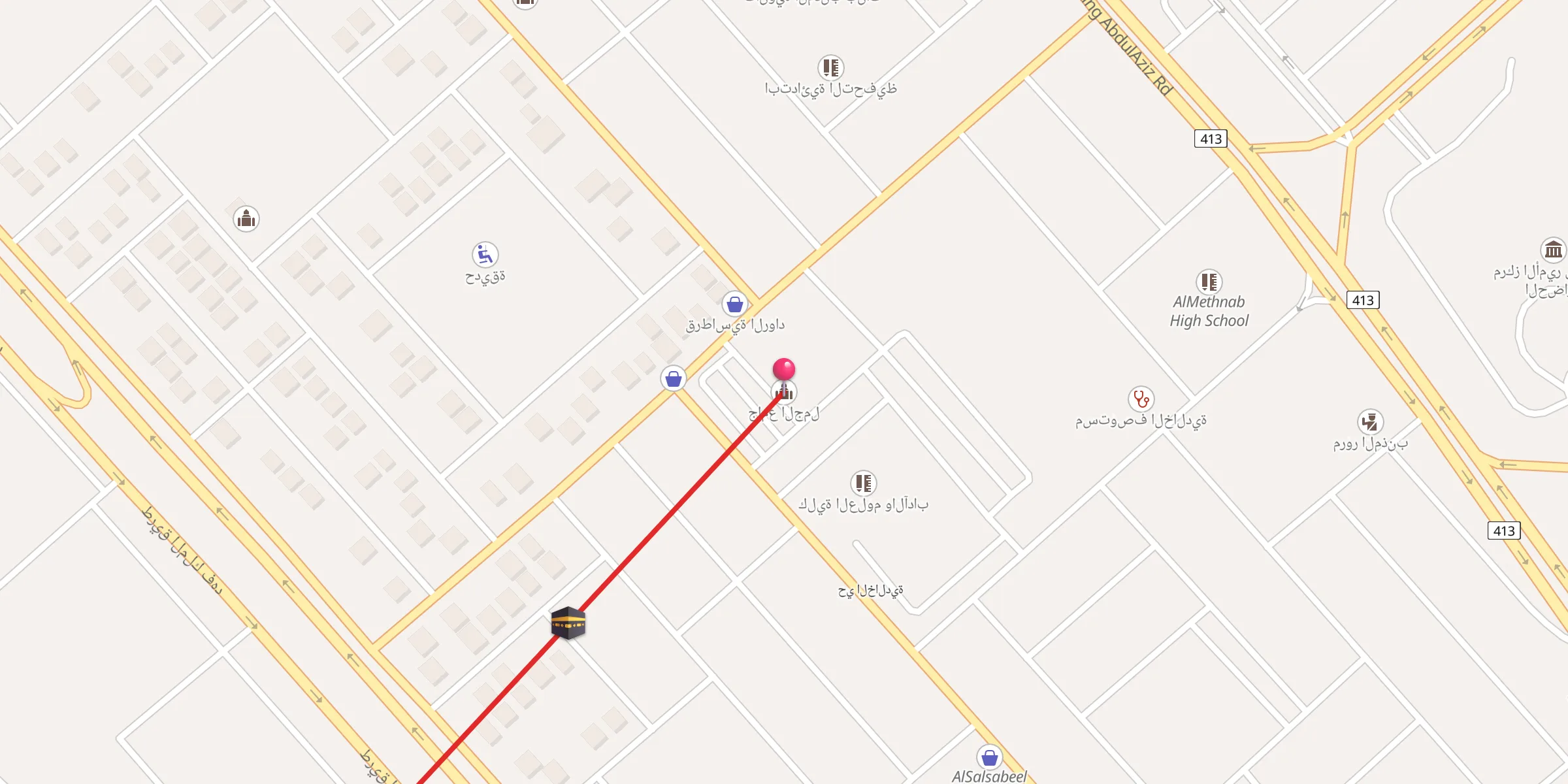 Carte de localisation : جامع الجمل