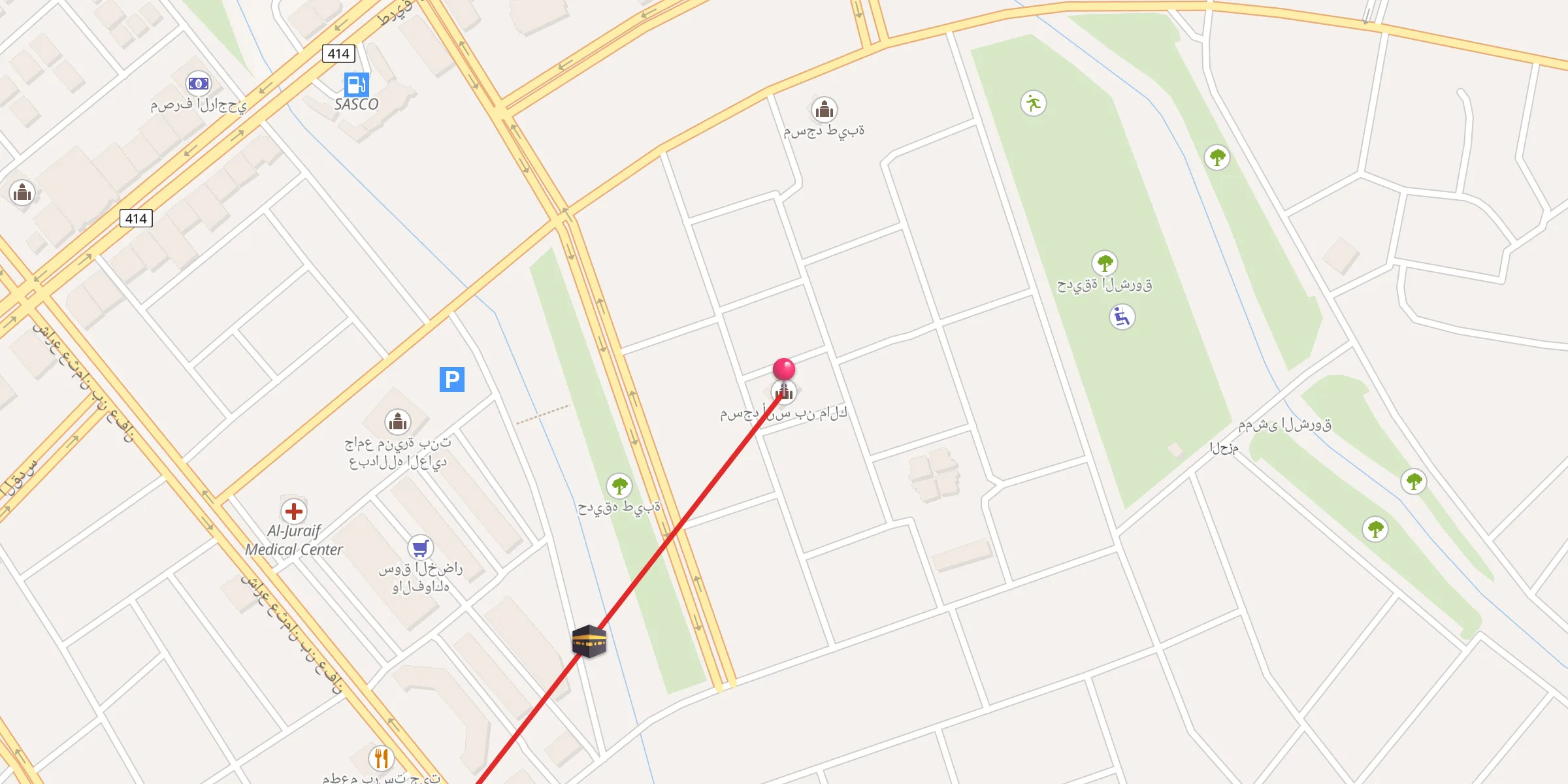 Carte de localisation : مسجد أنس بن مالك