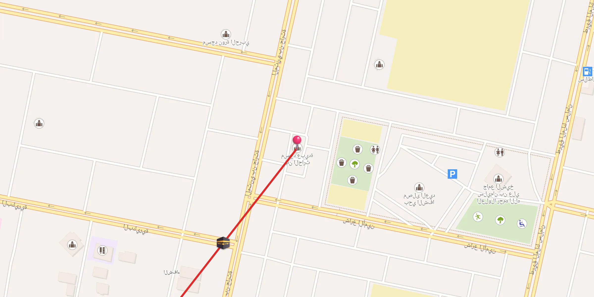 Carte de localisation : مسجد عبيدة بن الحارث