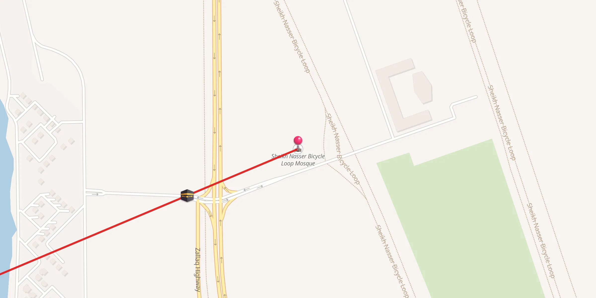 Carte de localisation : Sheikh Nasser Bicycle Loop Mosque