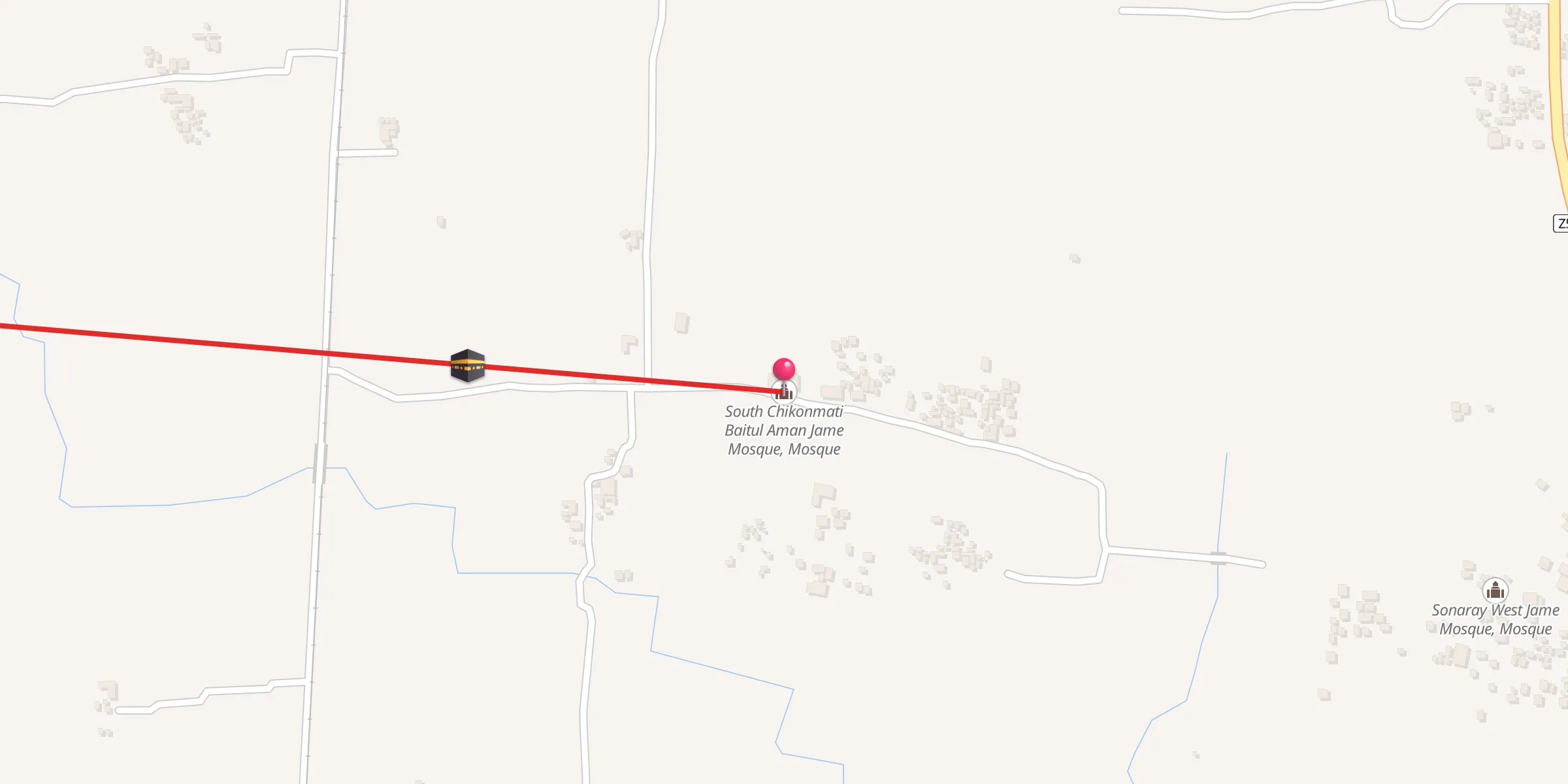 Carte de localisation : South Chikonmati Baitul Aman Jame Mosque, Mosque