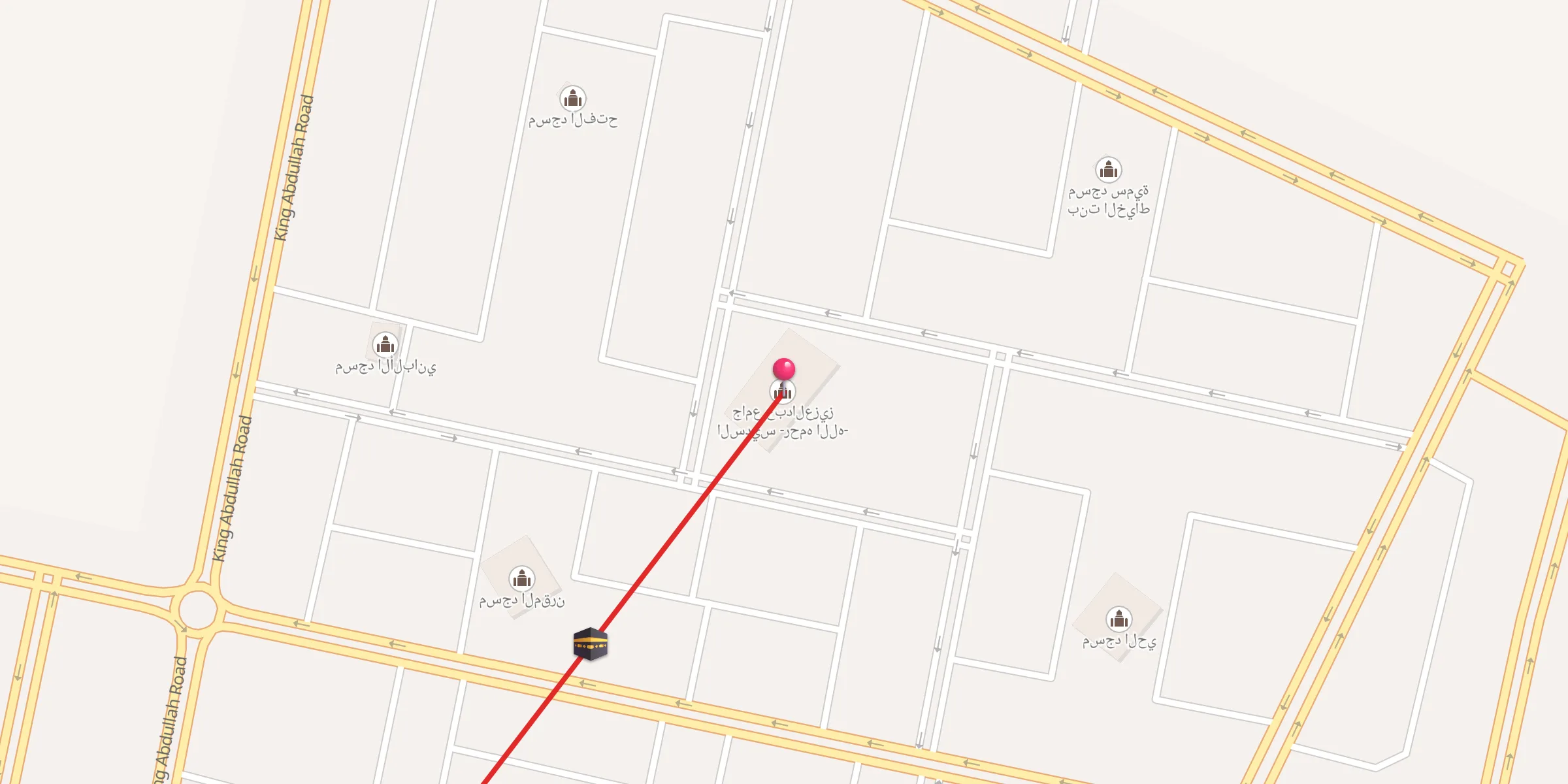 Carte de localisation : جامع عبدالعزيز السديس -رحمه الله-
