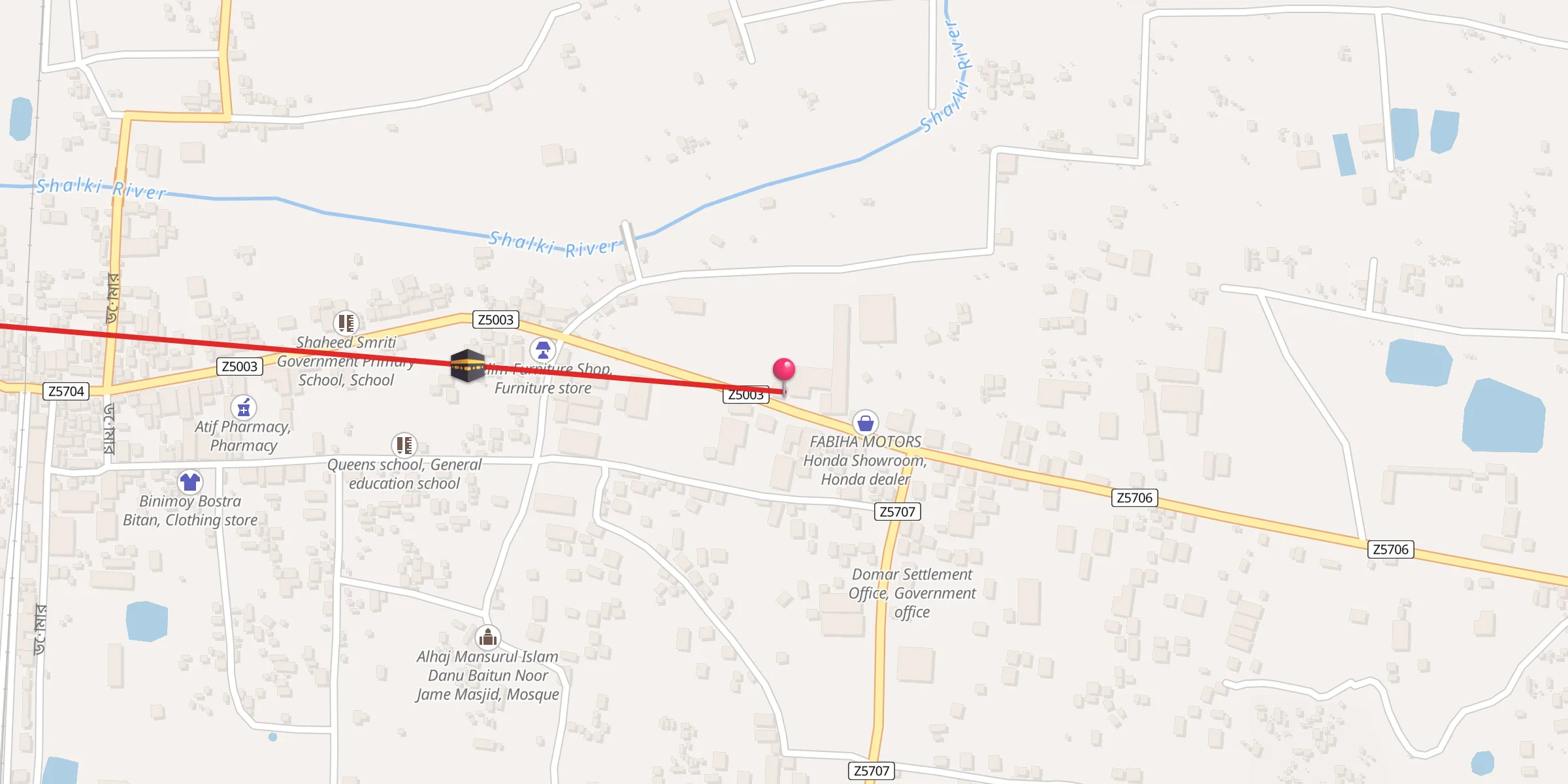 Carte de localisation : Chhoto Rauta Pouro Jame Masjid, Mosque