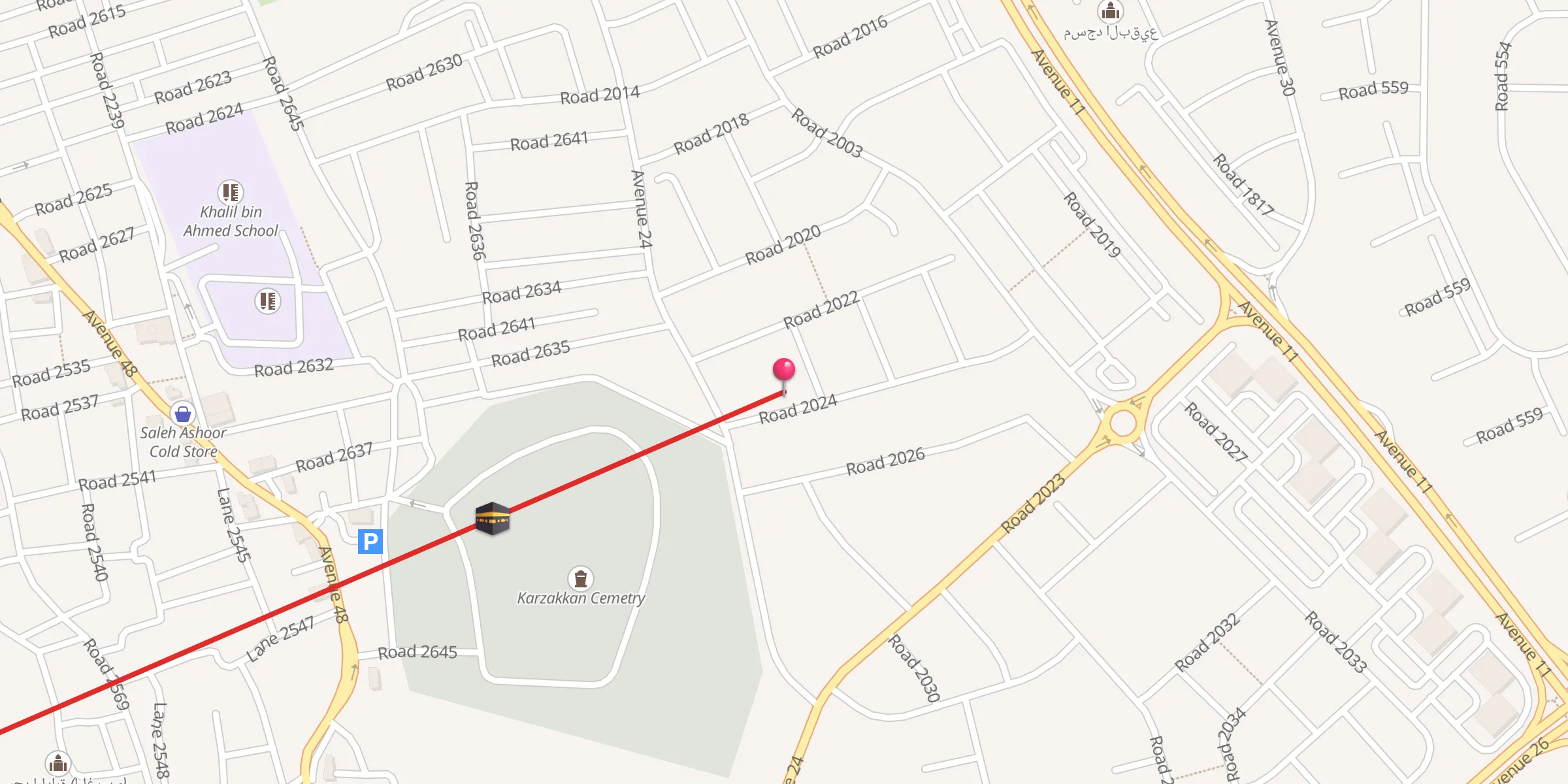 Carte de localisation : مسجد الرسول الأعظم (ص) Great Prophet mosque