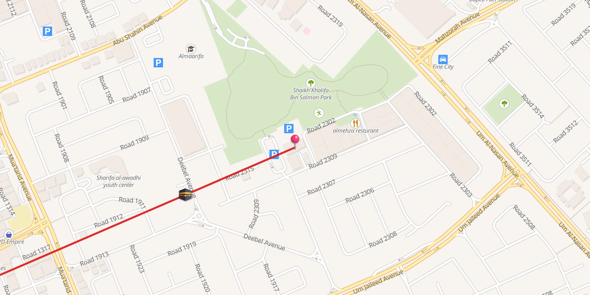 Carte de localisation : Al Salam Mosque