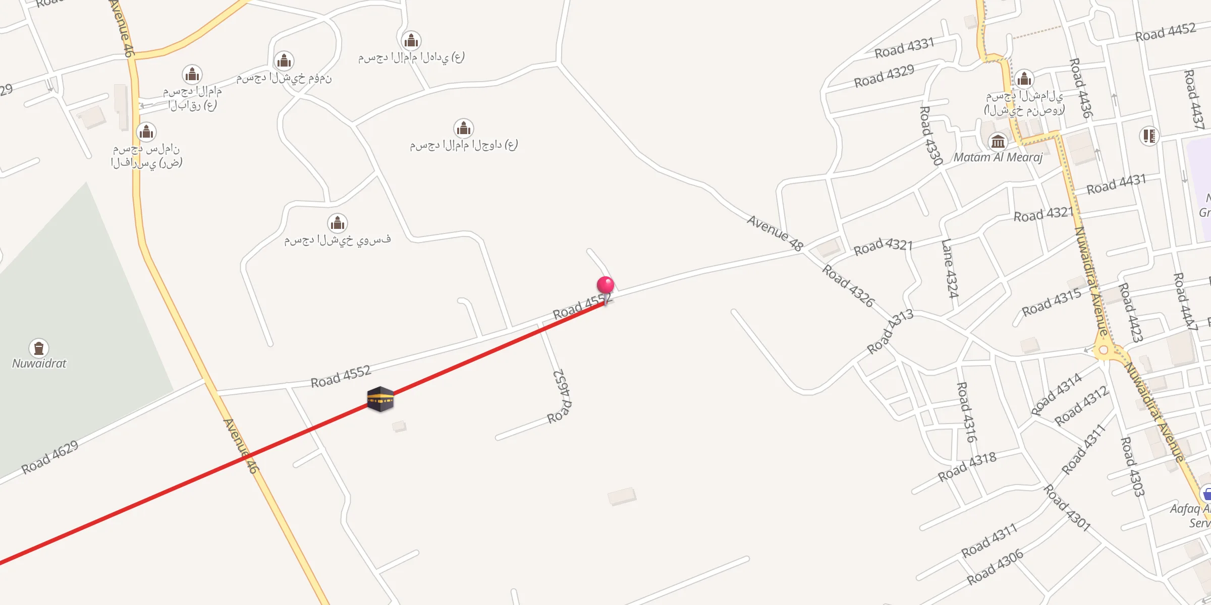 Carte de localisation : مسجد الإمام الحسن (ع) الغربي