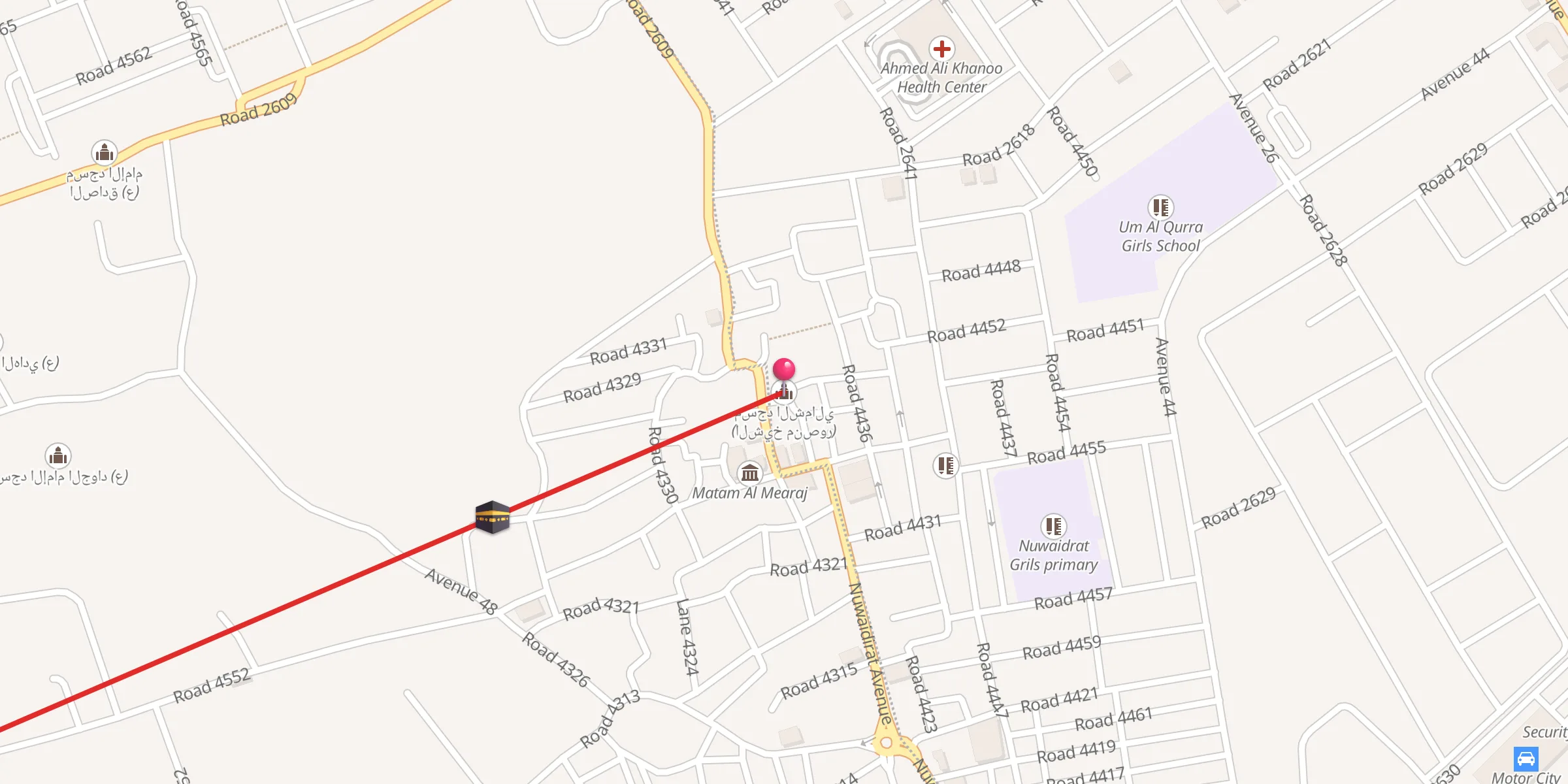 Carte de localisation : مسجد الشمالي (الشيخ منصور)