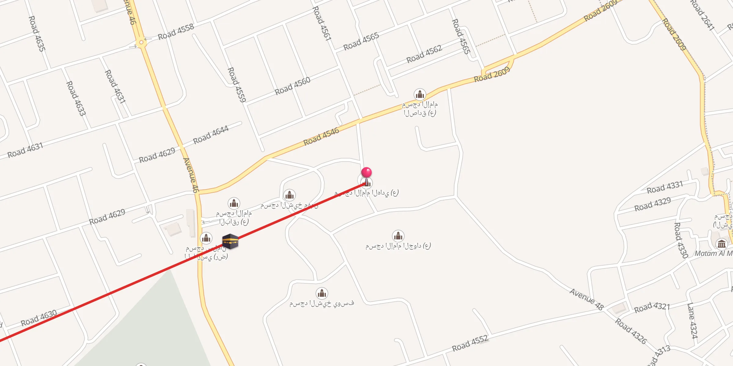 Carte de localisation : مسجد الإمام الهادي (ع)