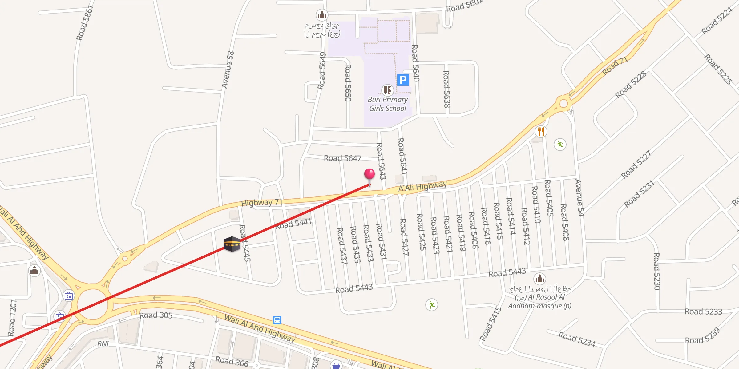 Carte de localisation : Imam Al Sajad mosque