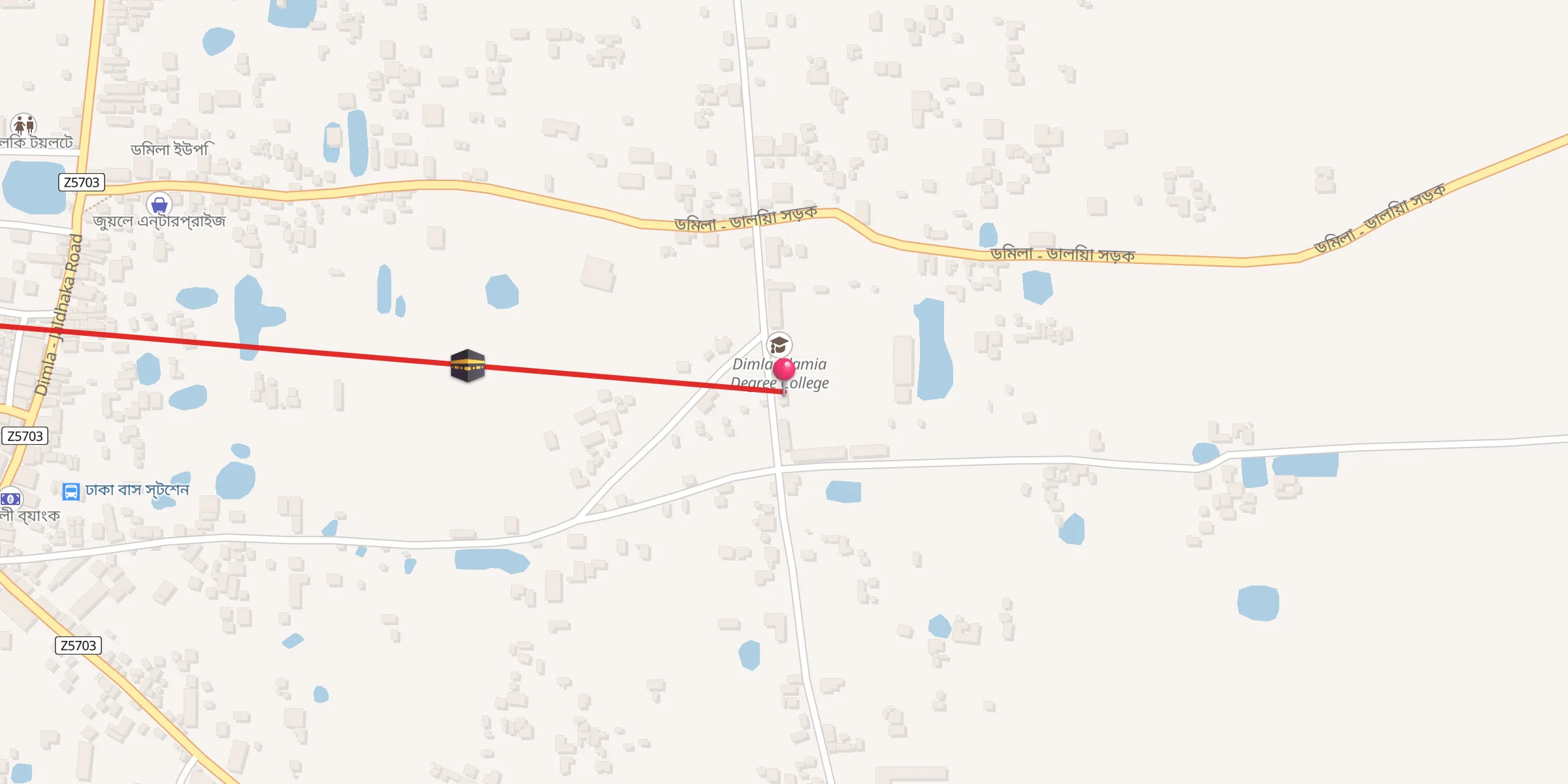 Carte de localisation : কলেজ মসজিদ