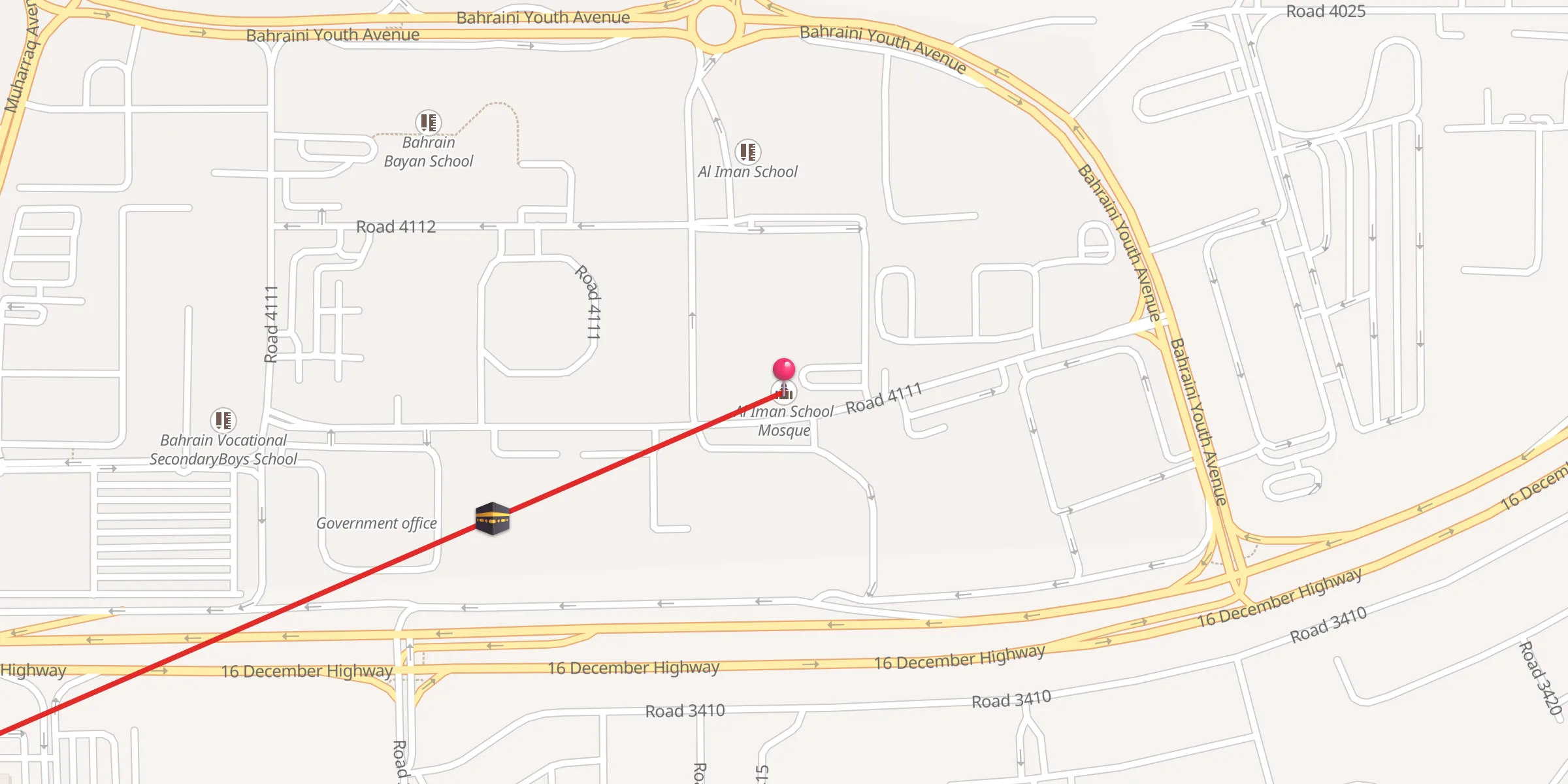 Carte de localisation : Al Iman School Mosque