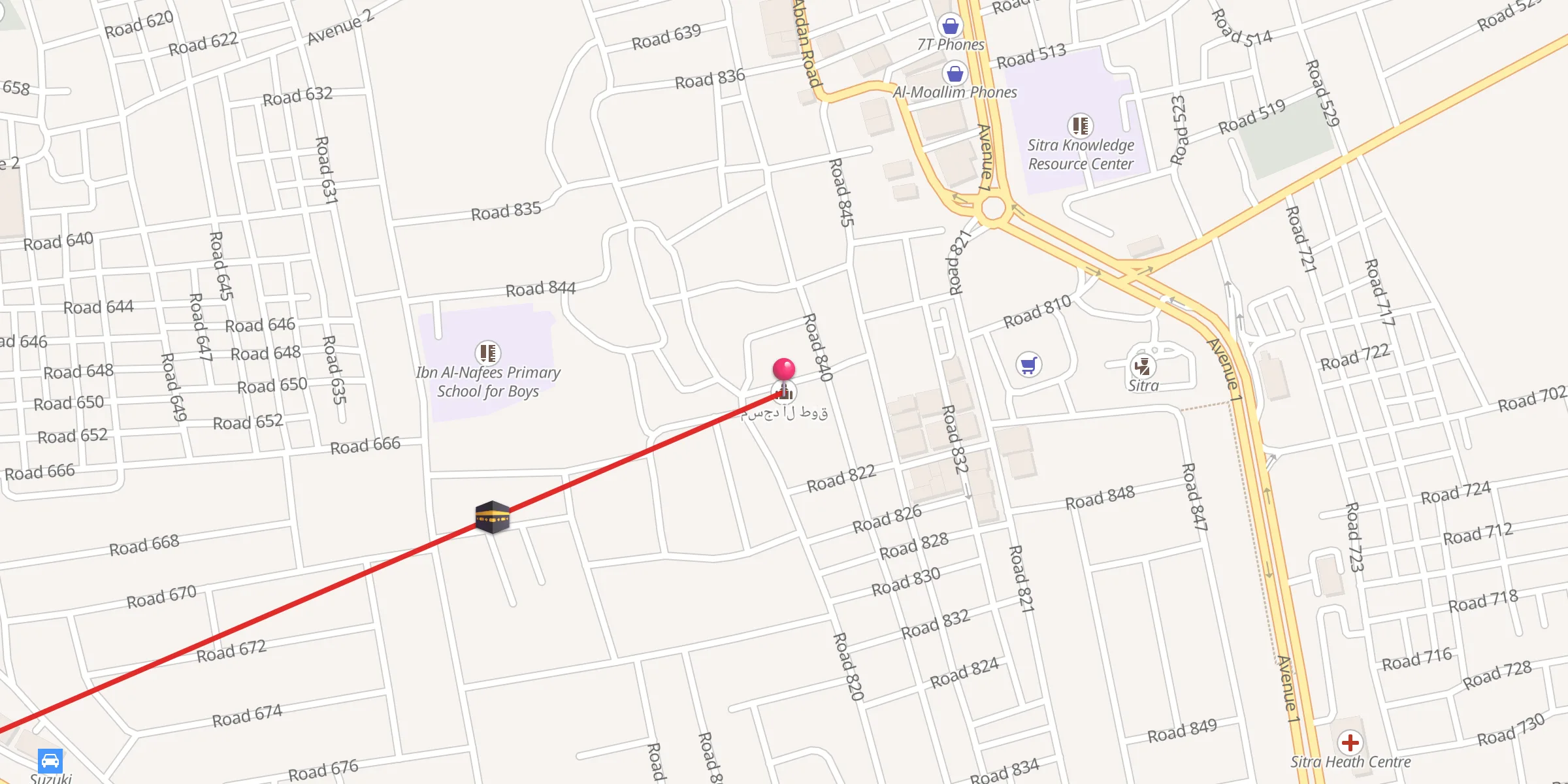 Carte de localisation : مسجد آل طوق