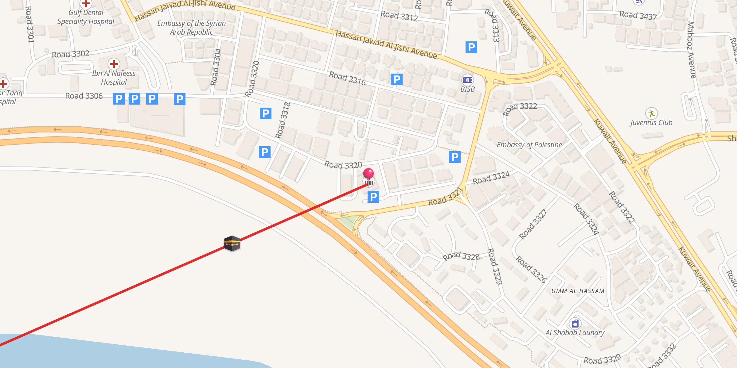 Carte de localisation : Al Tawheed Mosque