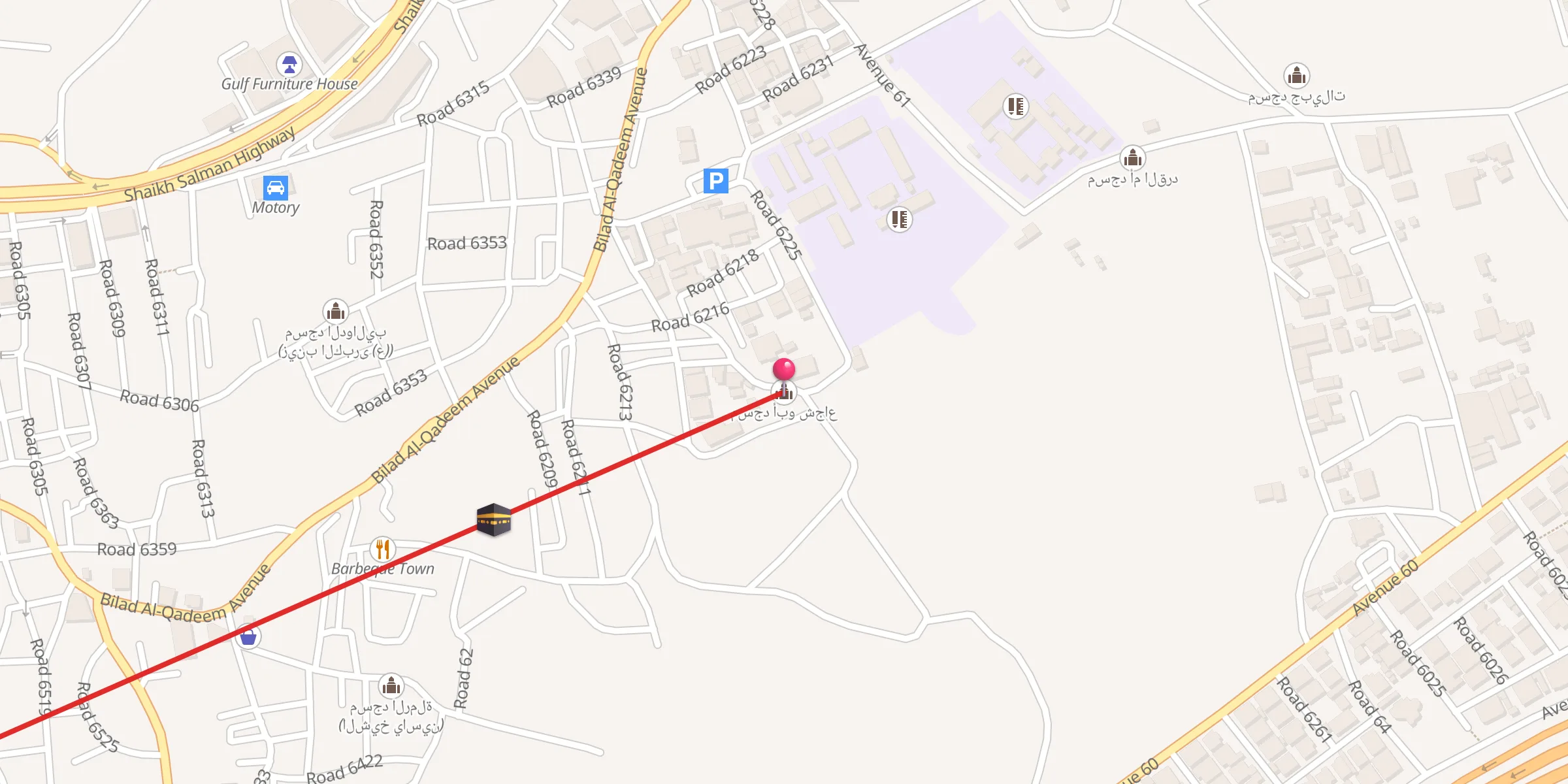 Carte de localisation : مسجد أبو شجاع
