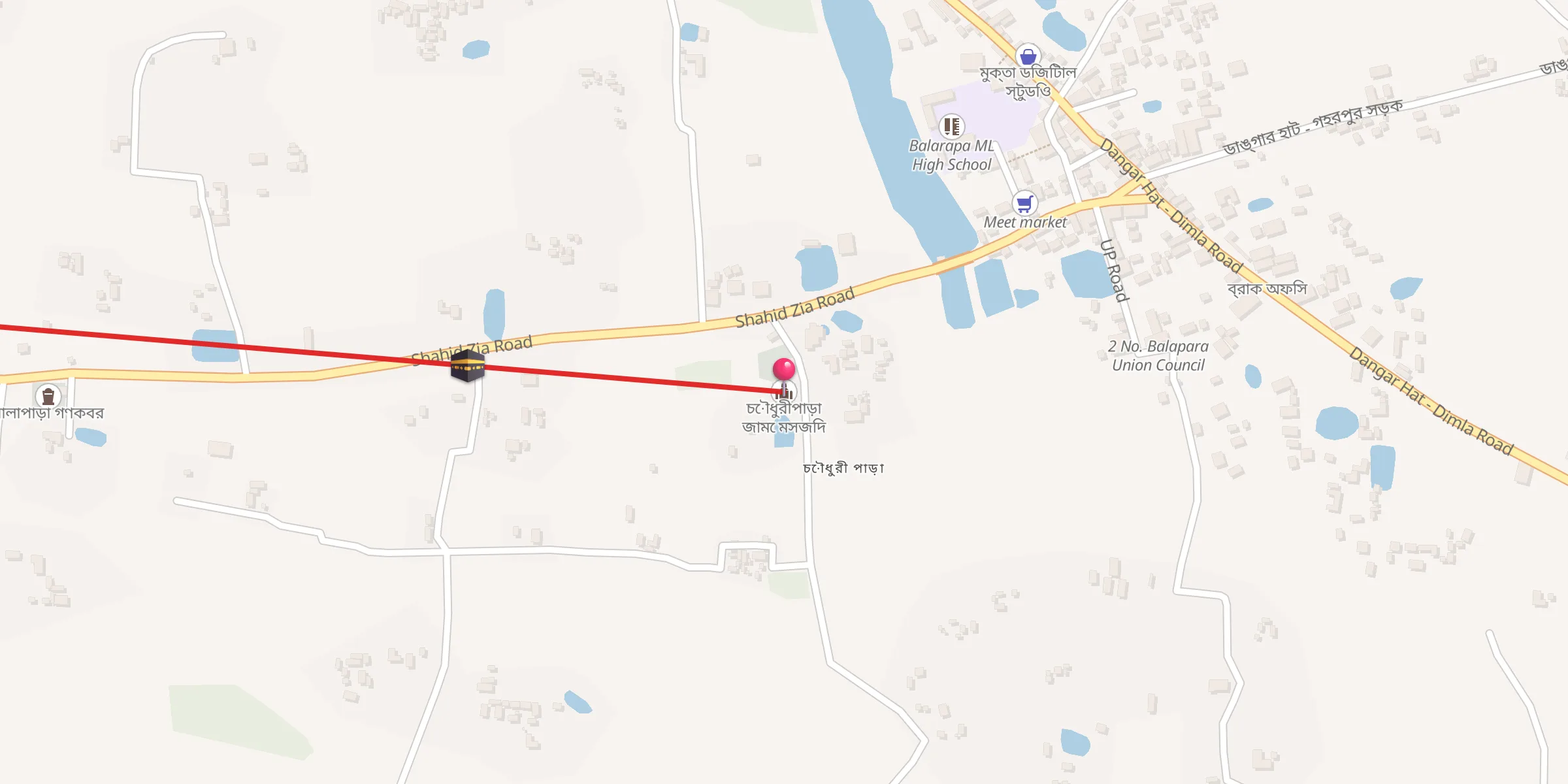 Carte de localisation : চৌধুরীপাড়া জামে মসজিদ
