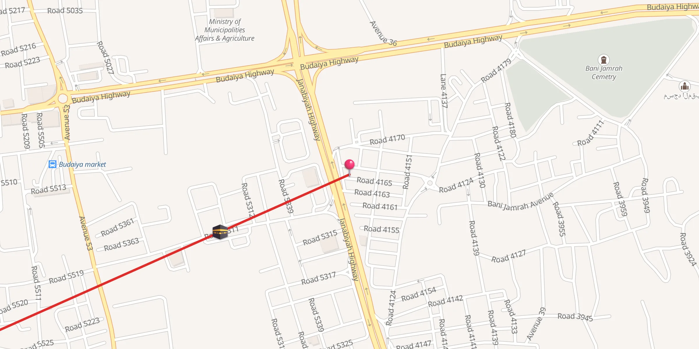 Carte de localisation : 26.212014039880437, 50.45630318342417