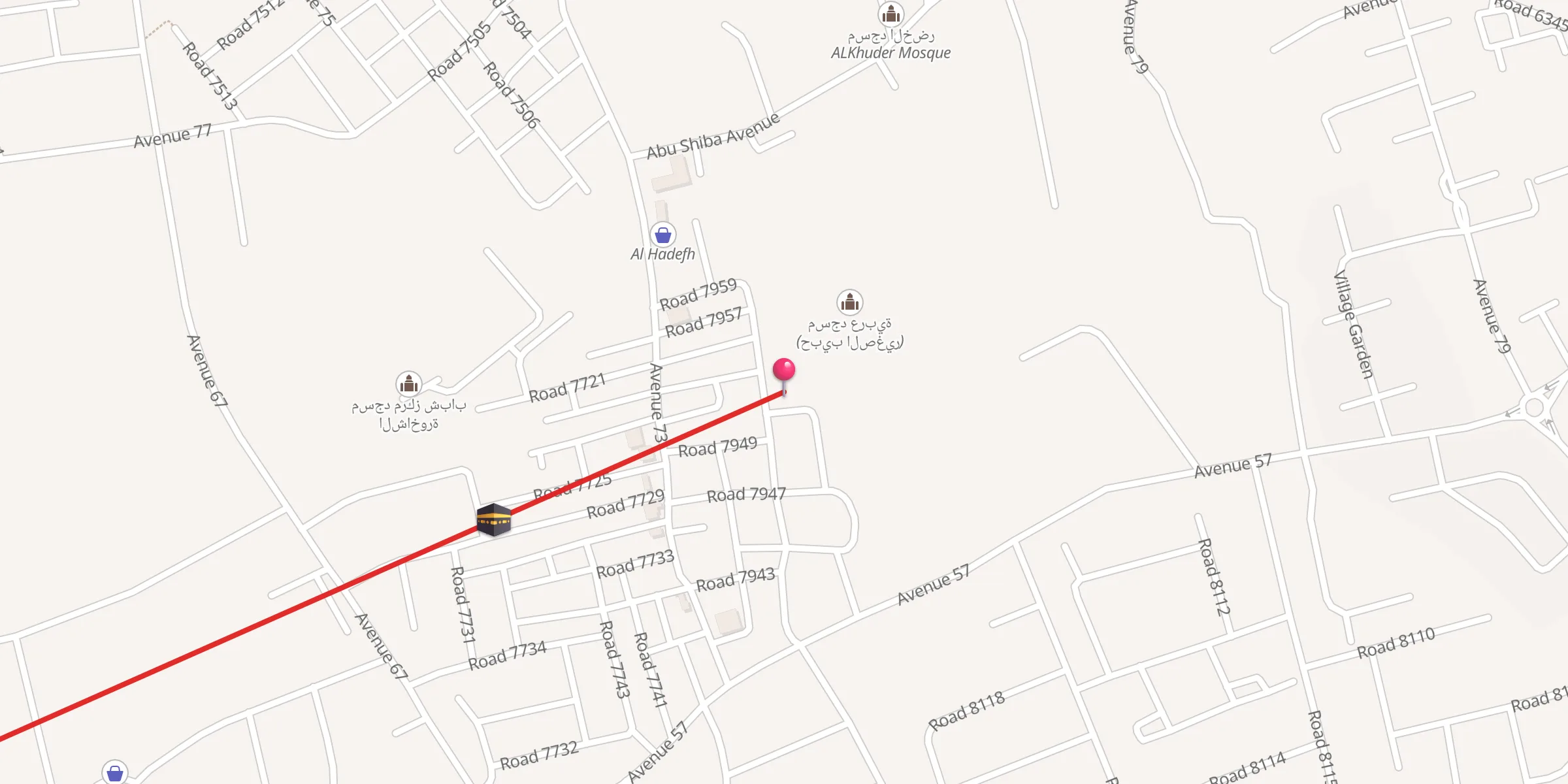 Carte de localisation : جامع الشيخ حسين آل عصفور (جامع حبيب)