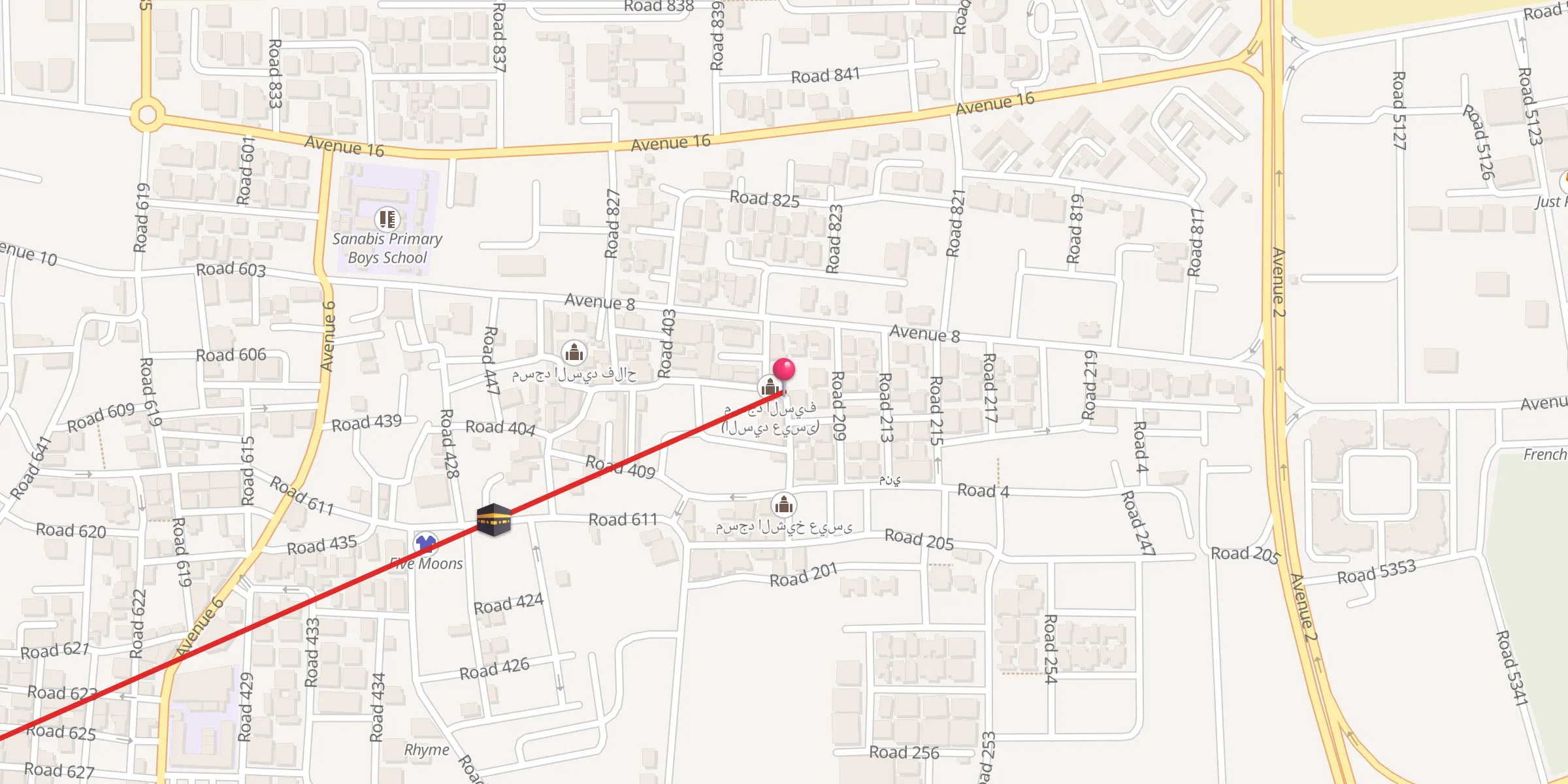 Carte de localisation : مسجد السيف.صادق حمد
