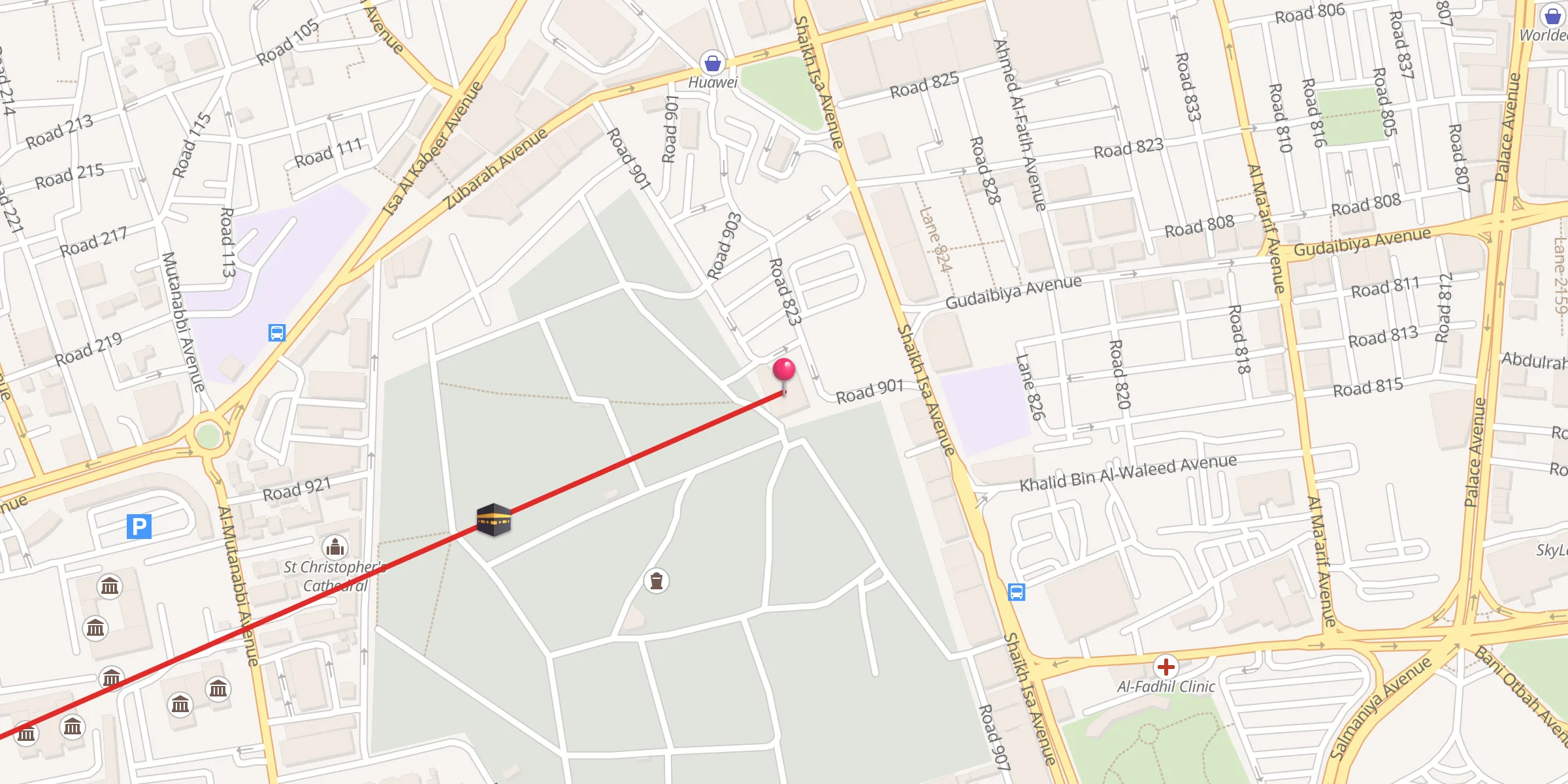 Carte de localisation : Jassim Muhammad Kanoo Mosque