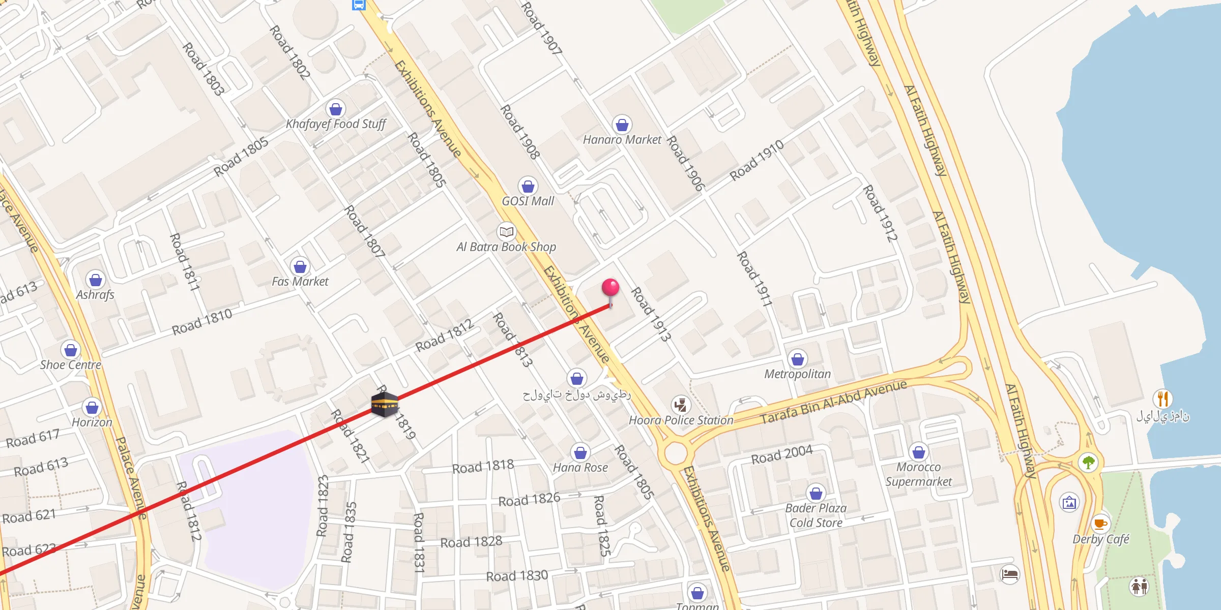 Carte de localisation : Abu Bakr Alseddiq Mosque