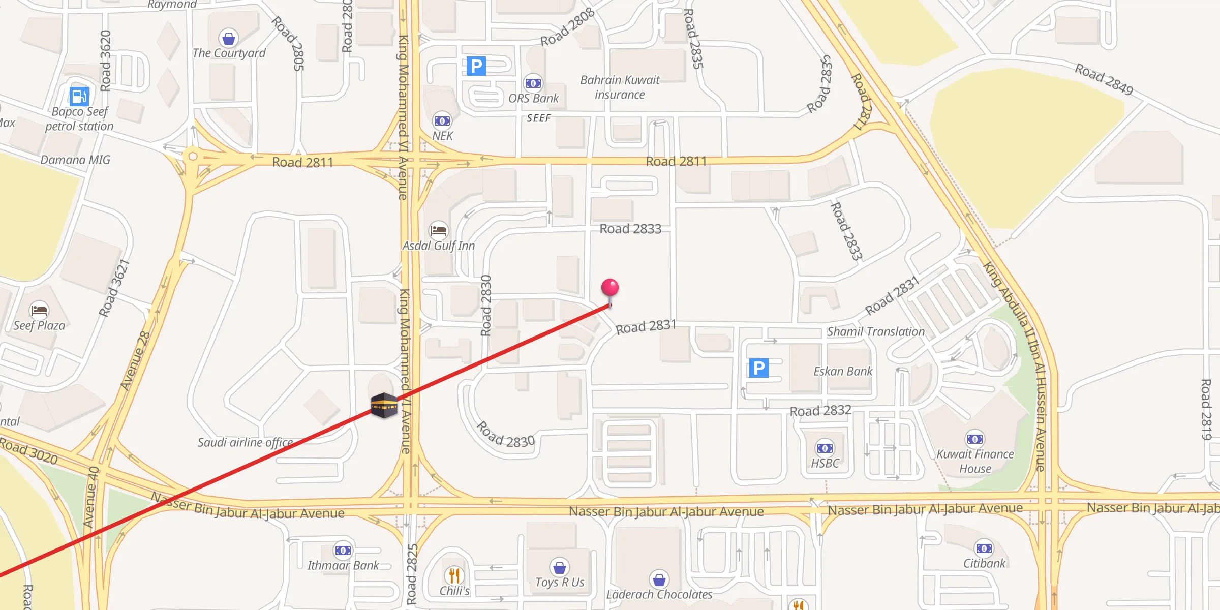 Carte de localisation : Al Seef Mosque