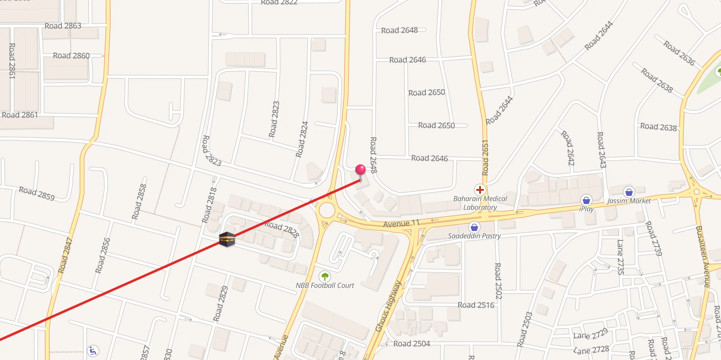 Carte de localisation : Al Imam Abu Haneefa Al Nouman Mosque