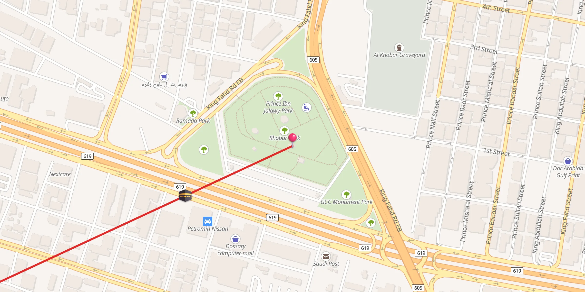Carte de localisation : Male Praying area