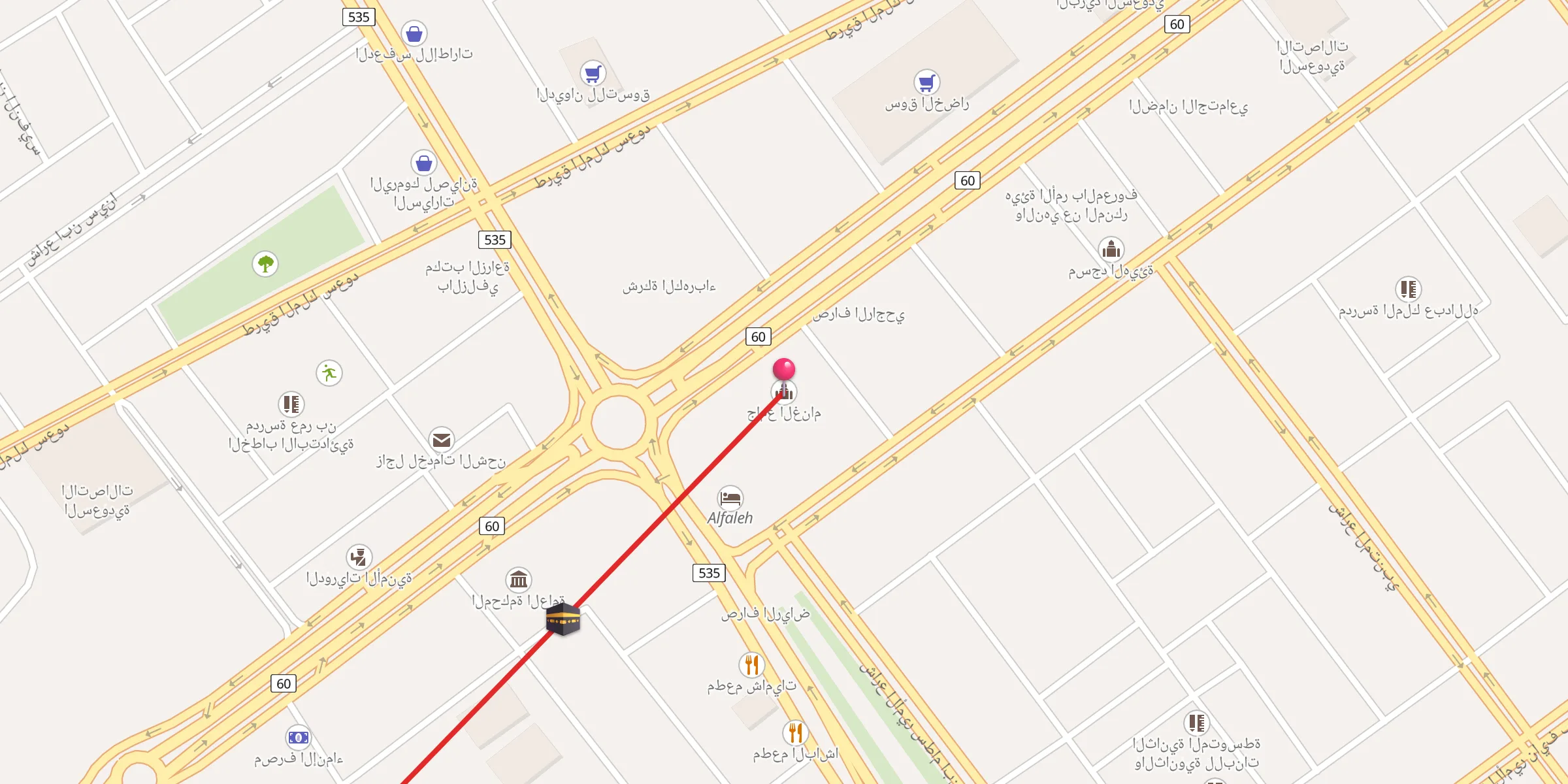 Carte de localisation : جامع الغنام
