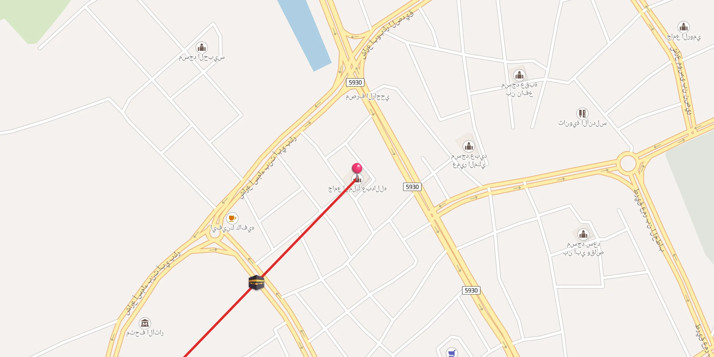 Carte de localisation : جامع الملك عبدالله