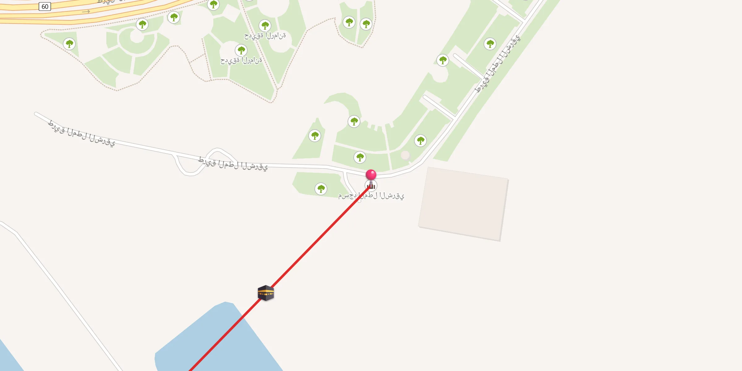 Carte de localisation : مسجد المطل الشرقي