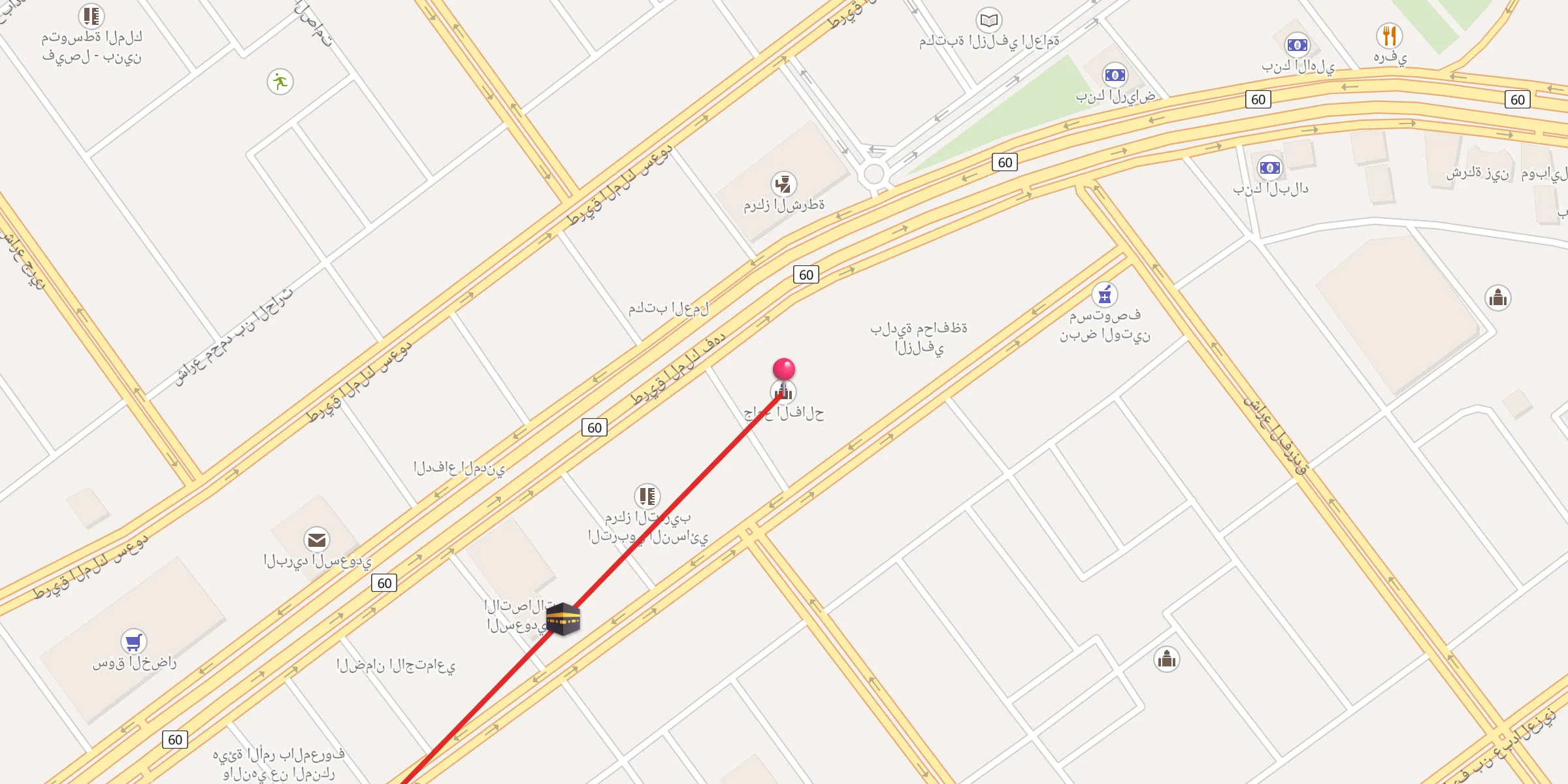 Carte de localisation : جامع الفالح