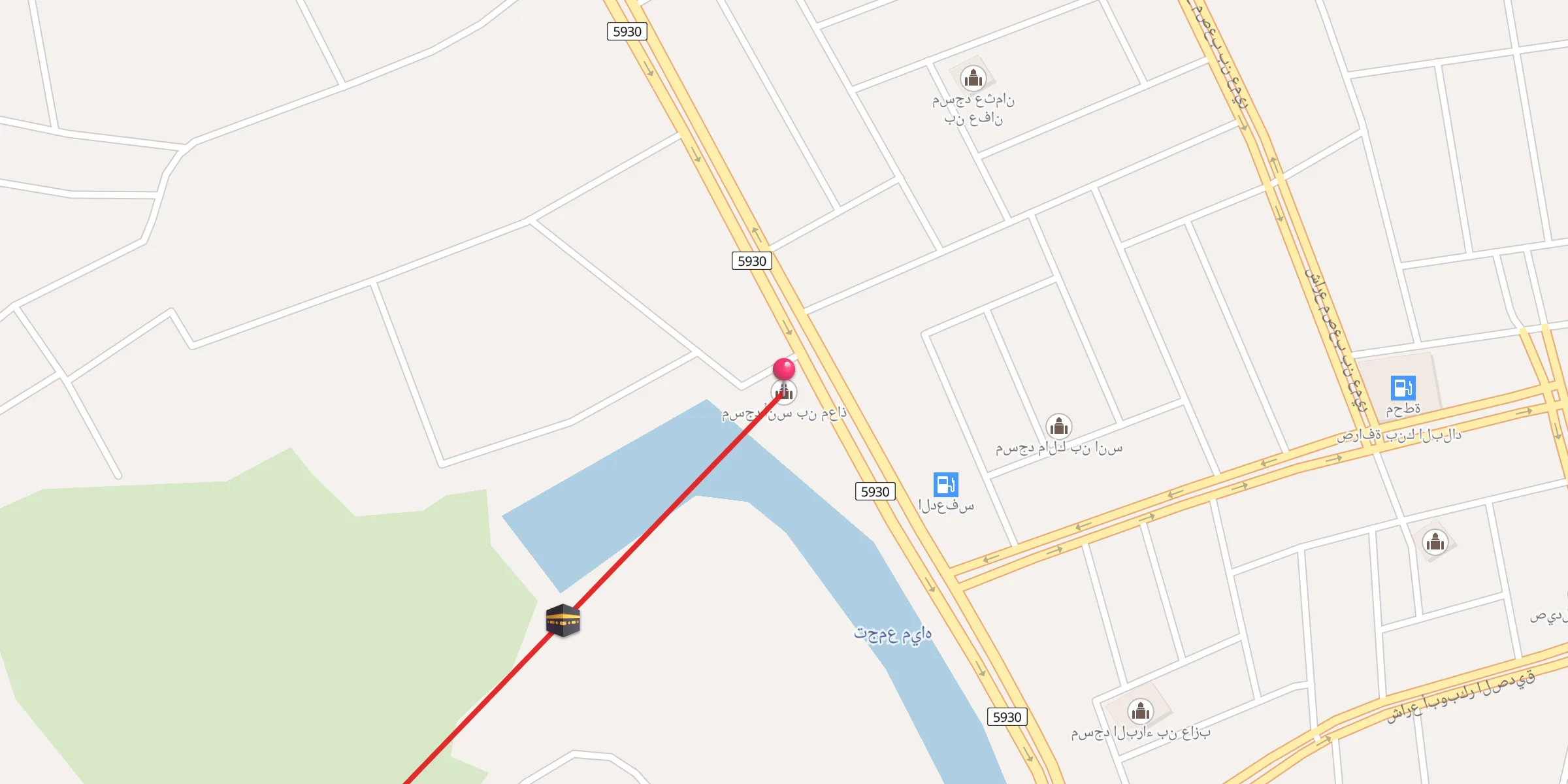 Carte de localisation : مسجد أنس بن معاذ