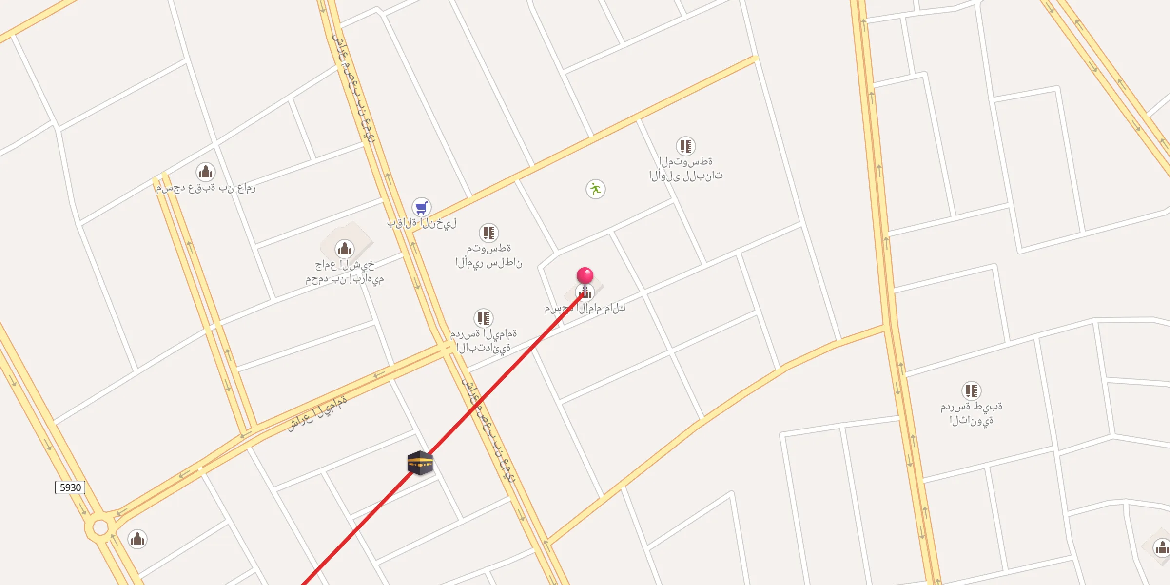 Carte de localisation : مسجد الإمام مالك