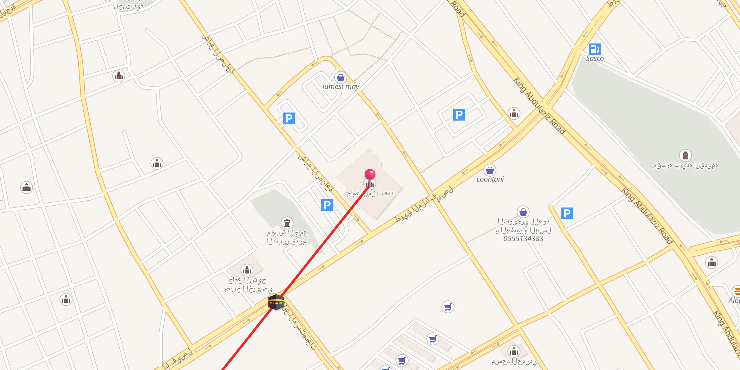 Carte de localisation : جامع الملك فهد