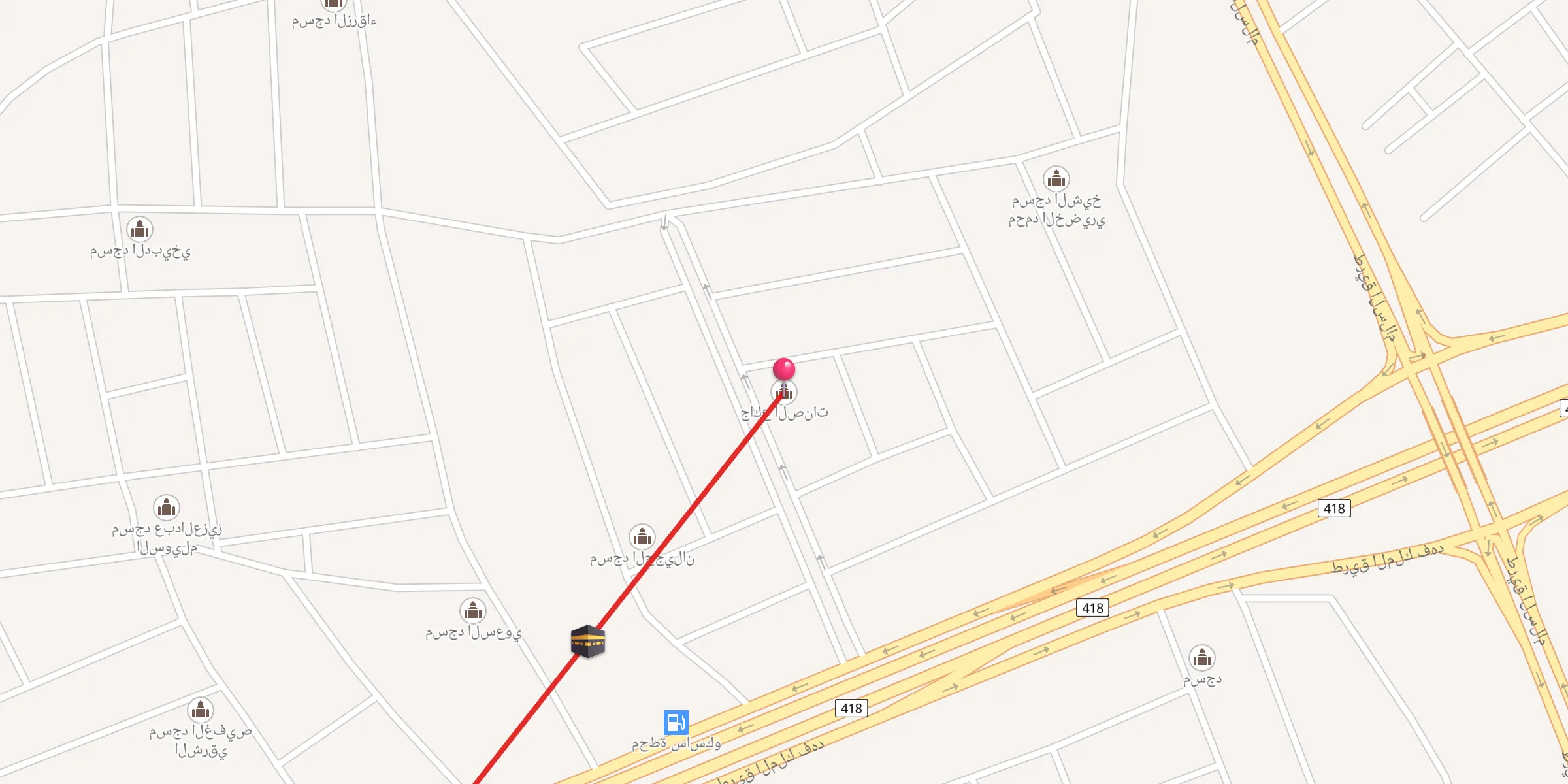 Carte de localisation : جاكع الصنات