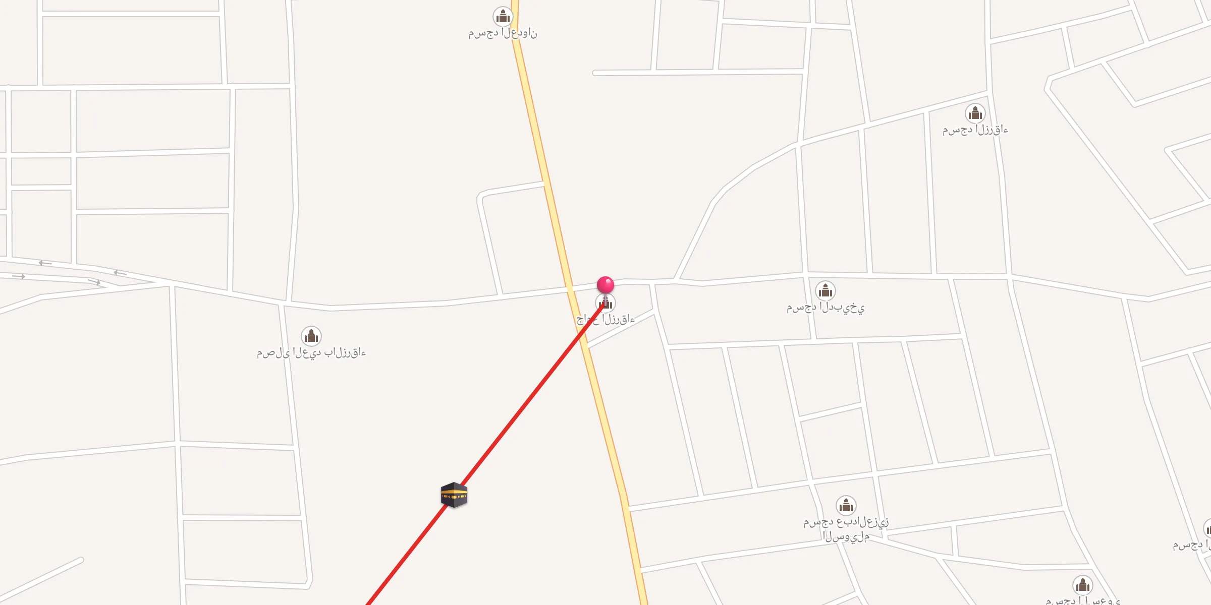Carte de localisation : جامع الزرقاء