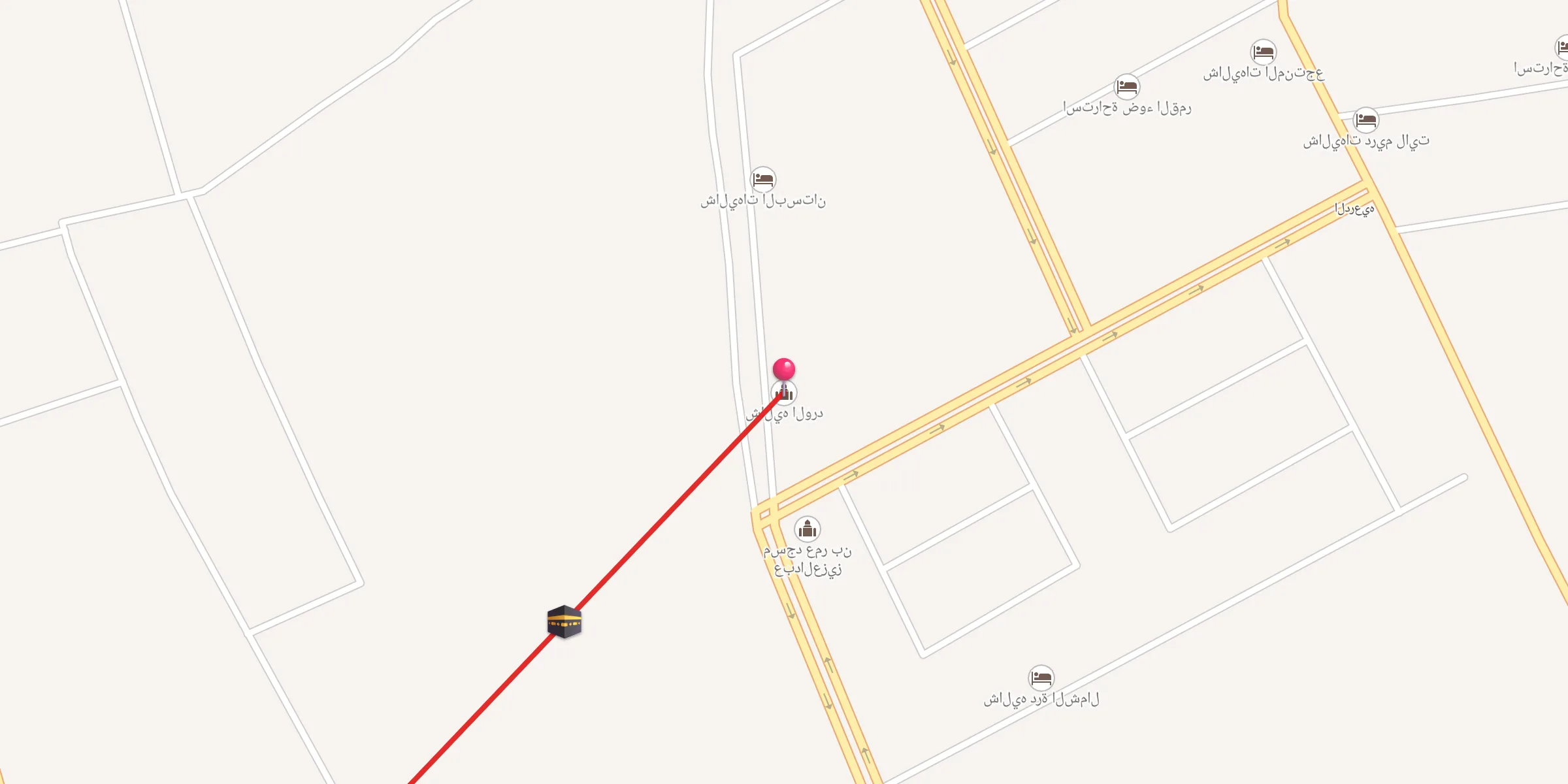 Carte de localisation : شاليه الورد