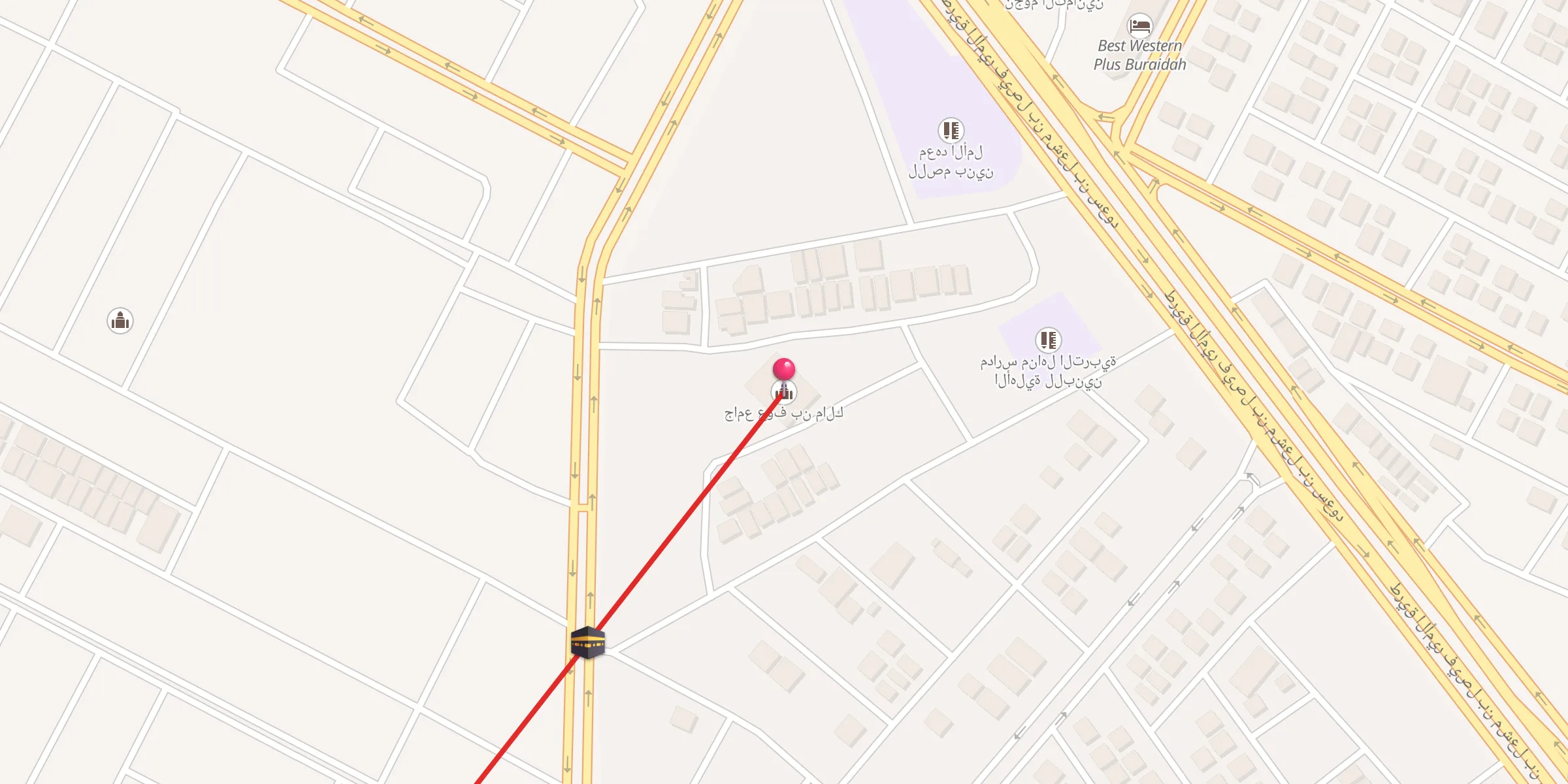 Carte de localisation : جامع عوف بن مالك