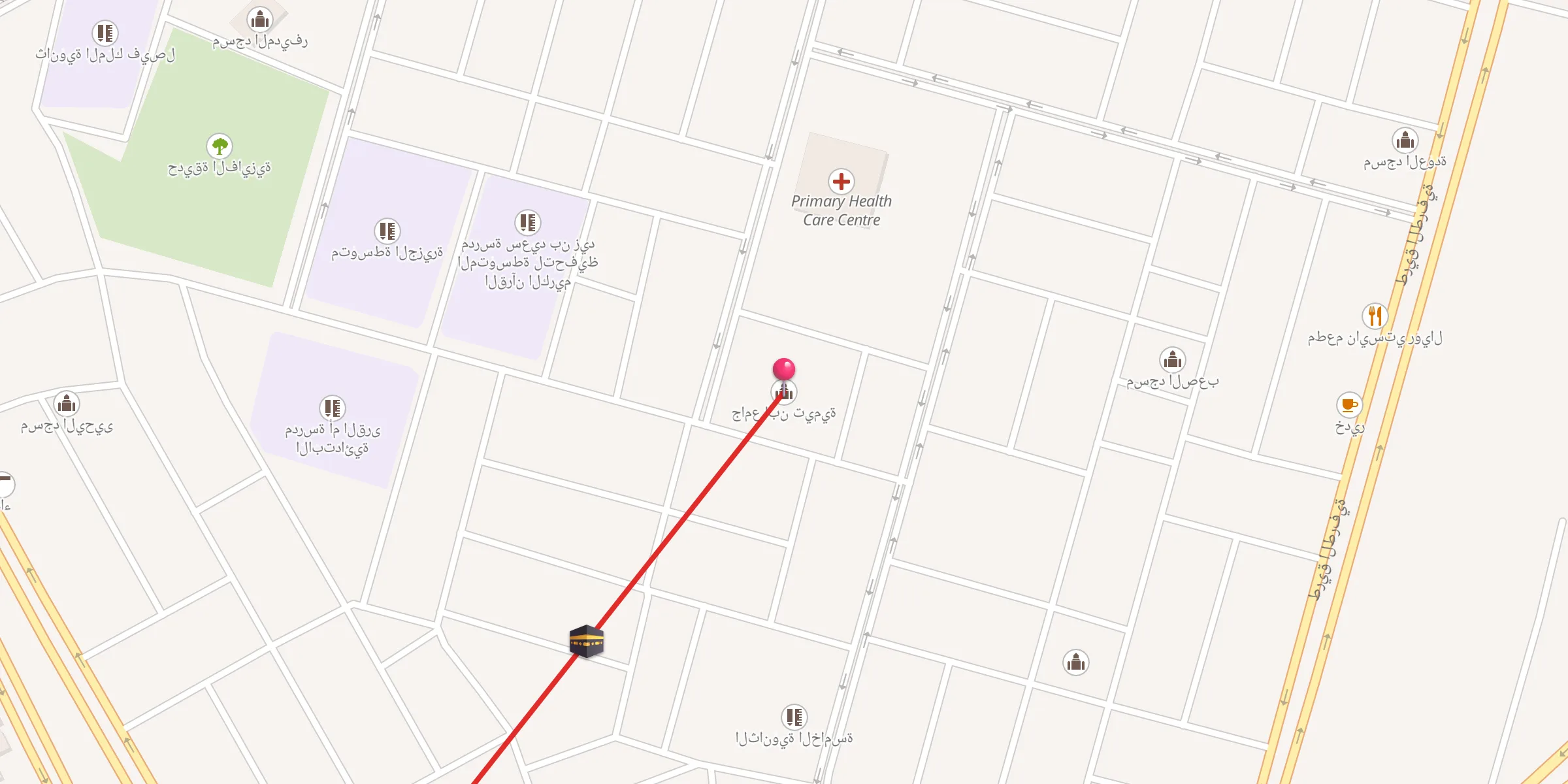 Carte de localisation : جامع ابن تيمية
